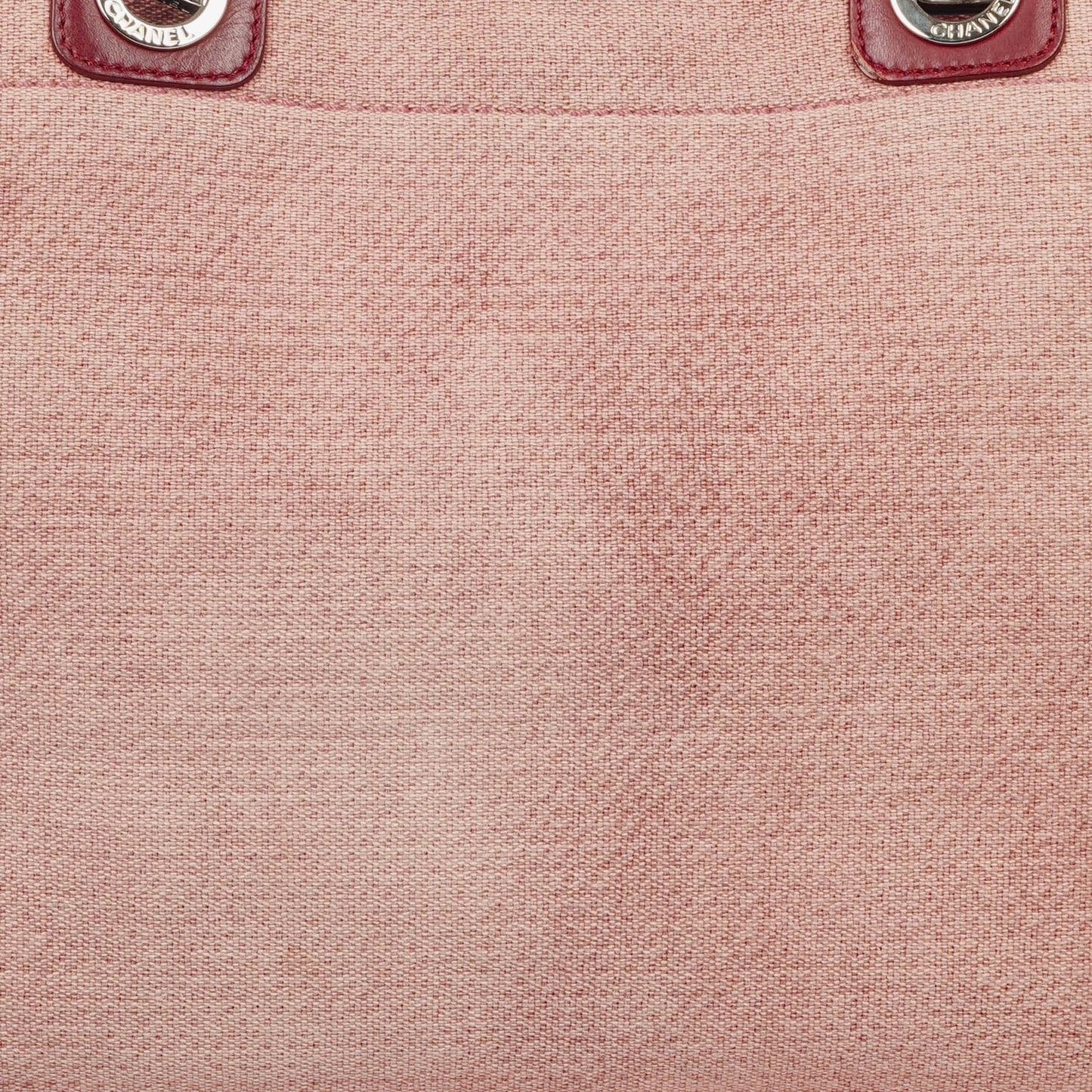 Chanel Pink Canvas Deauville Shopping Tote Bag