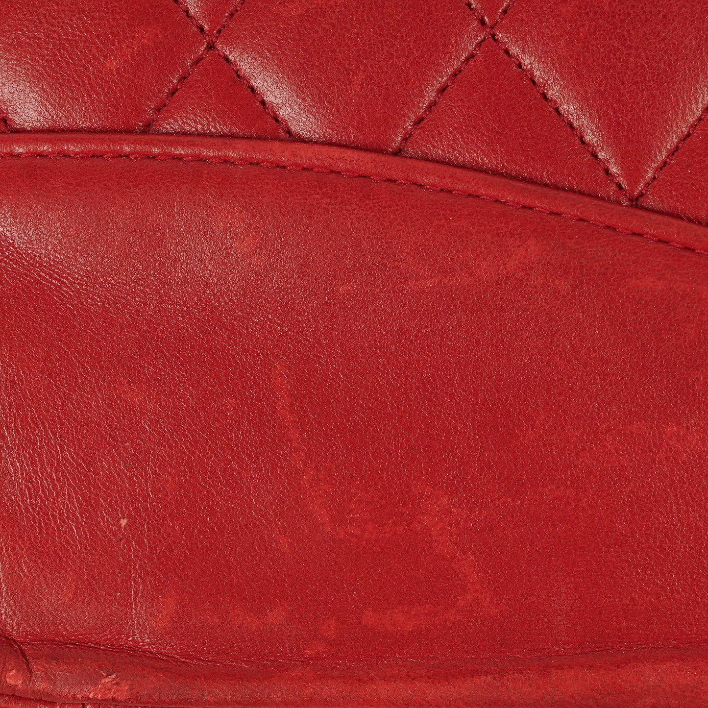 Chanel Red Lambskin Quilted Small 31  Shopping Tote Bag