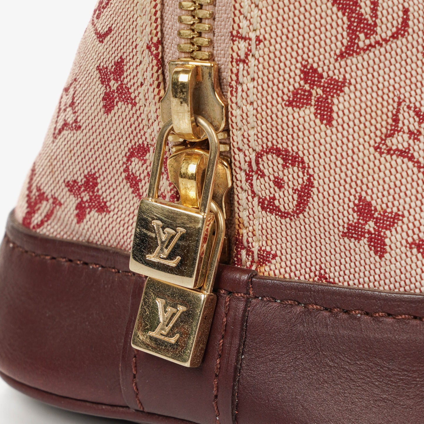 Louis Vuitton Mini Alma Long Cherry Monogram Handbag