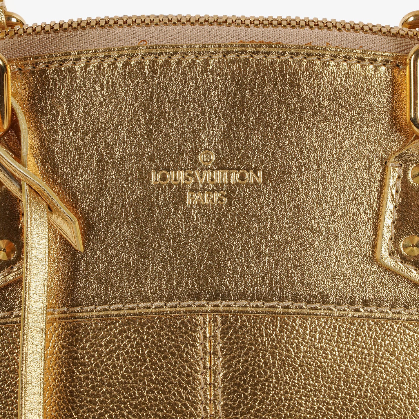 Louis Vuitton Lockit Suhali Gold Leather Bag