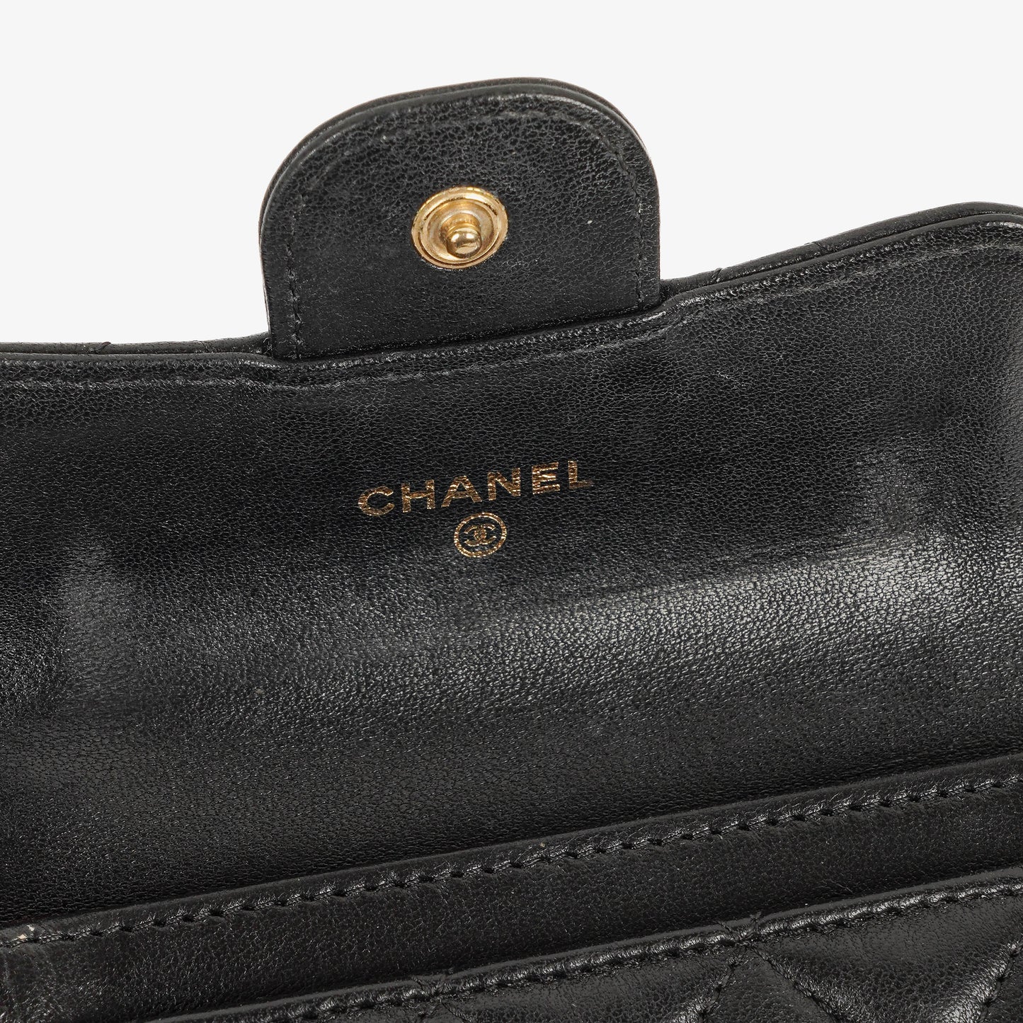 Chanel Classic Black Quilted Leather Small Flap Wallet