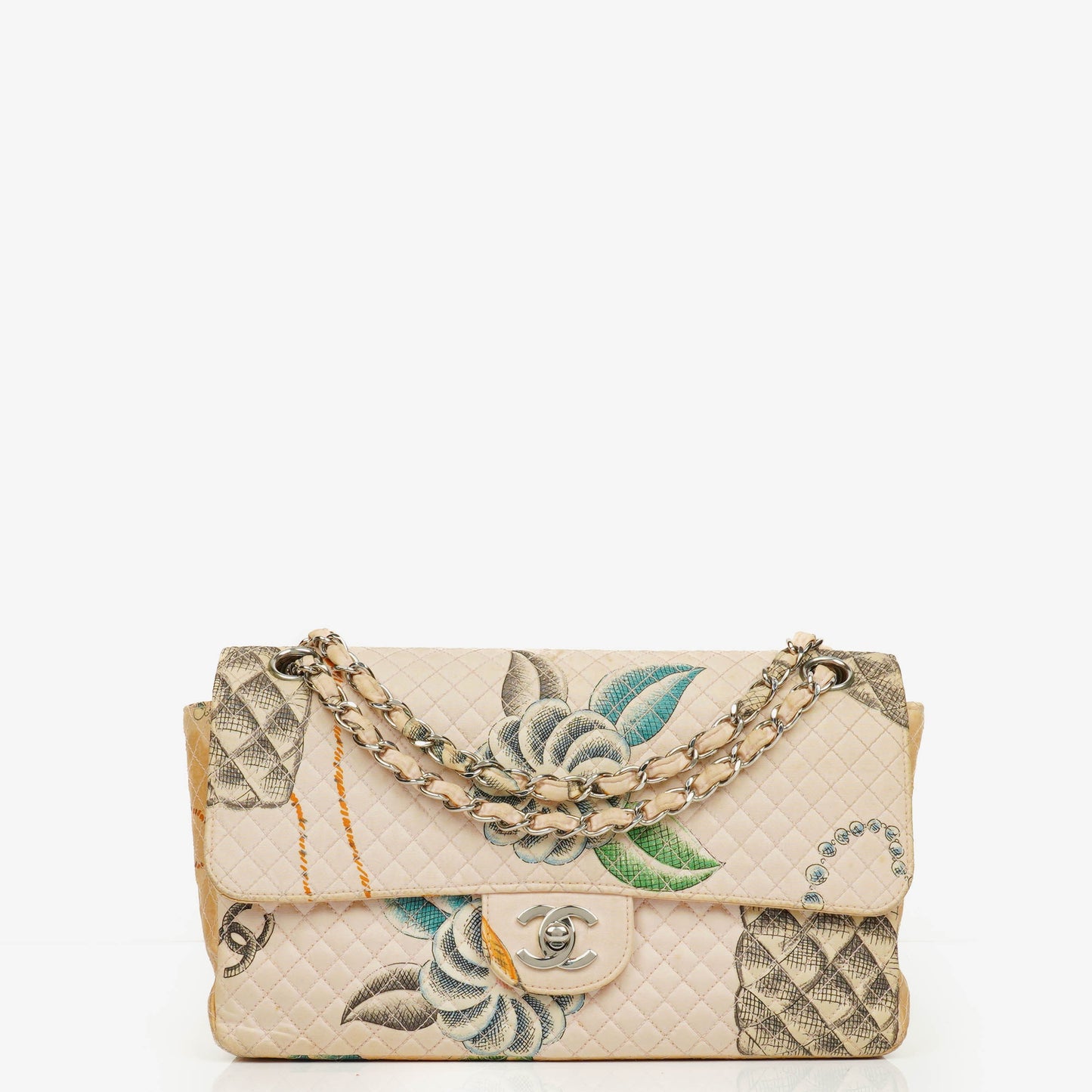 Chanel Printed Canvas  CC Chain Flap Bag