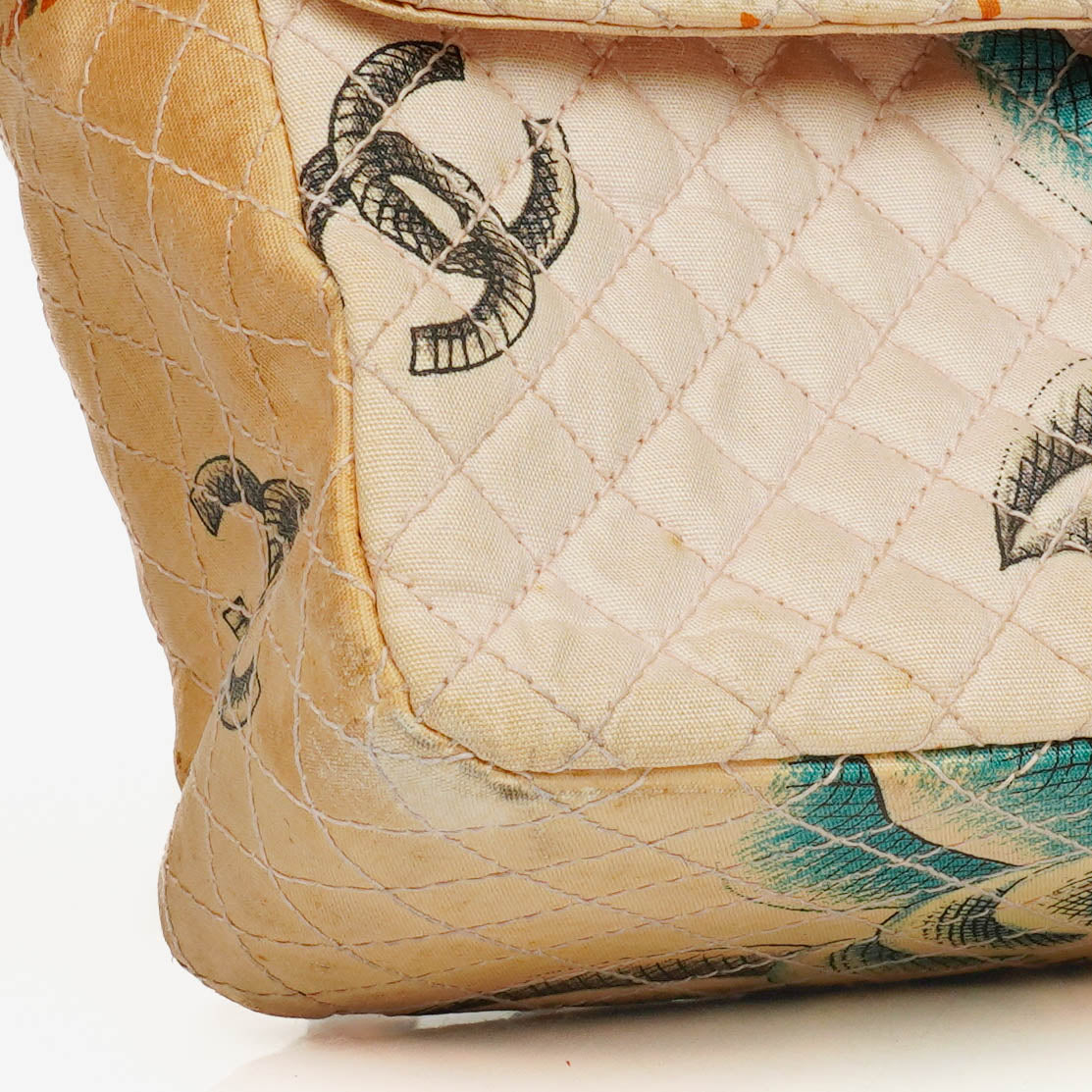 Chanel Printed Canvas  CC Chain Flap Bag