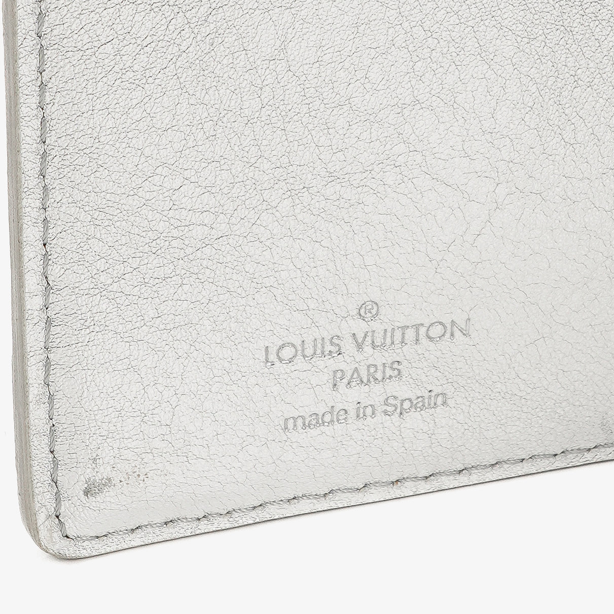 Louis Vuitton Silver Suhali Leather Partnenaire Agenda/Notebook Cover