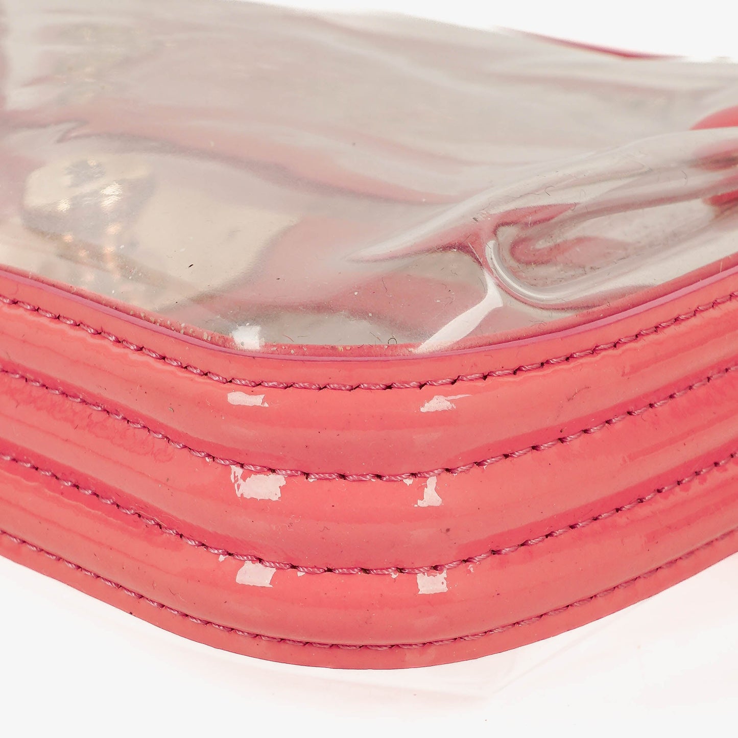Chanel Small CC Chain Pink Vinyl And Transparent Shoulder Bag