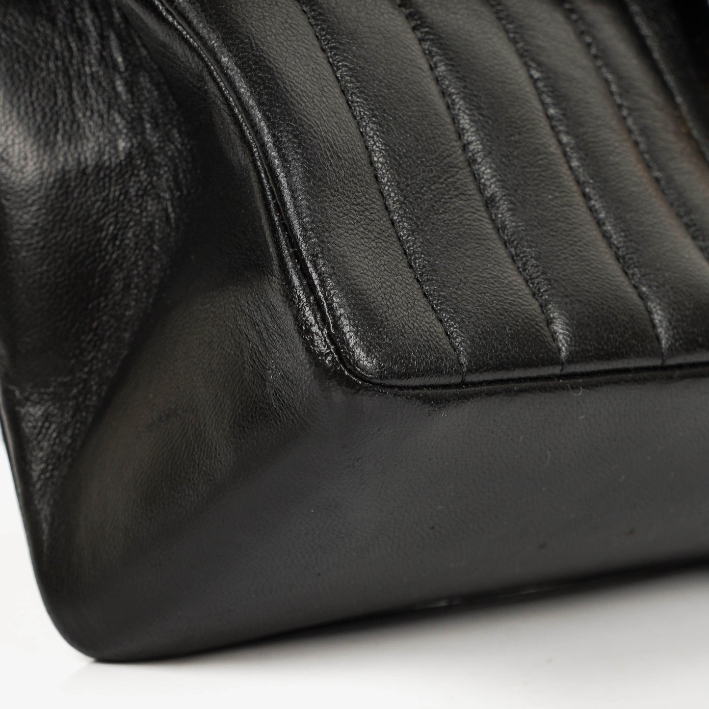 Chanel Vertical Quilted Black Leather Single Flap Bag With 24K Gold-Plated Hardware