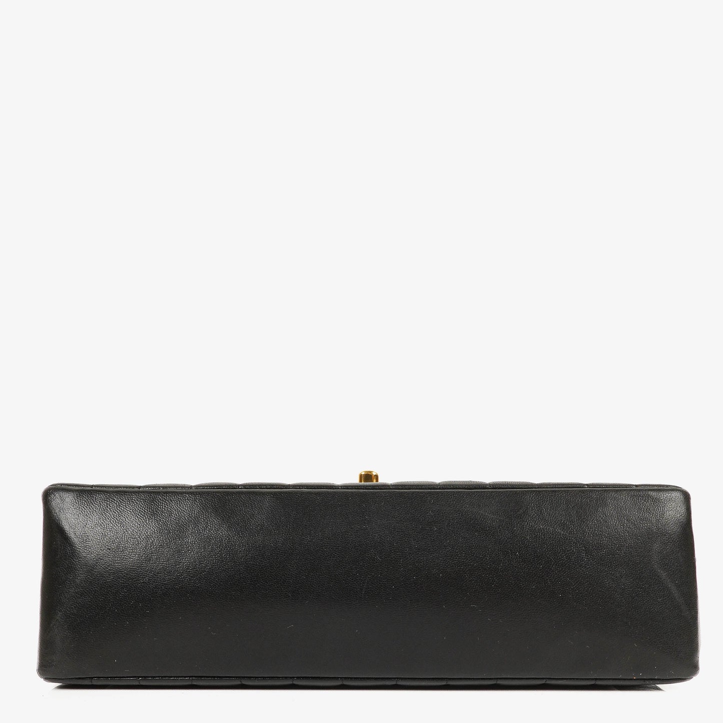 Chanel Vertical Quilted Black Leather Single Flap Bag With 24K Gold-Plated Hardware