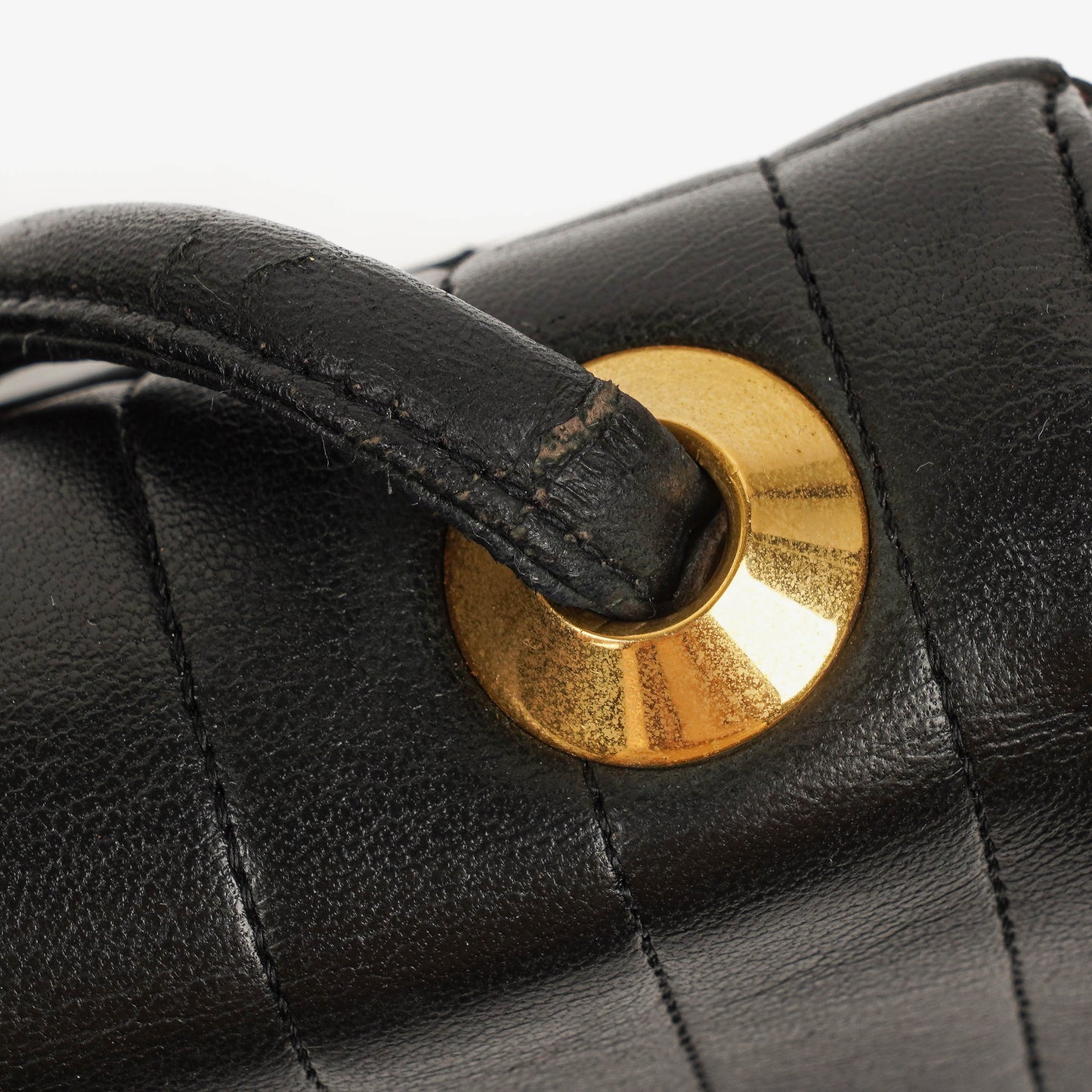 Chanel Vertical Quilted Black Leather Single Flap Bag With 24K Gold-Plated Hardware