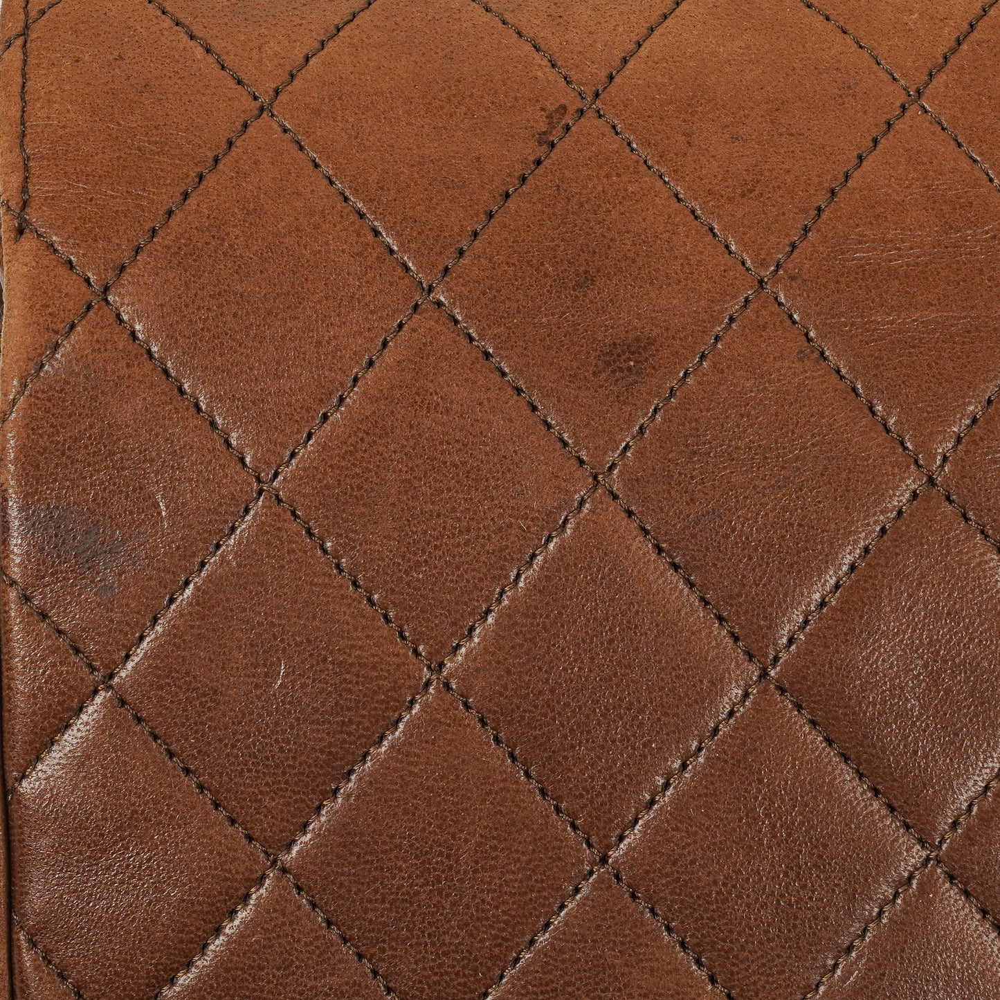 Chanel Half-Moon Flap Bag Brown Quilted Lambskin 24K Gold-Plated Hardware