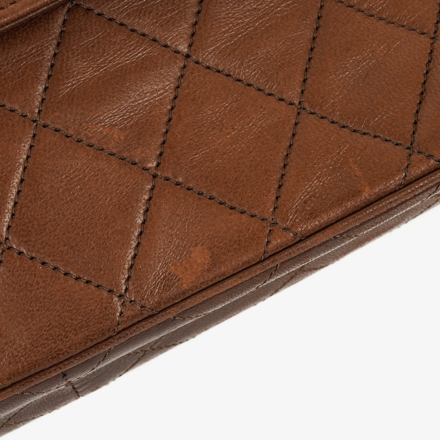 Chanel Half-Moon Flap Bag Brown Quilted Lambskin 24K Gold-Plated Hardware