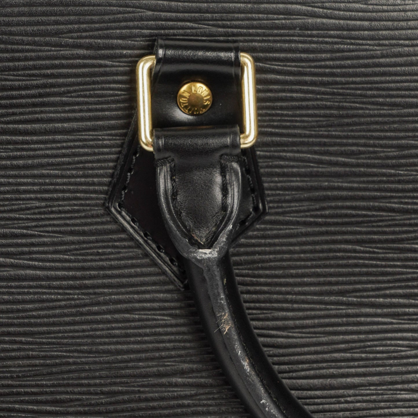 Louis Vuitton Sac Triangle Black EPI Leather Handbag