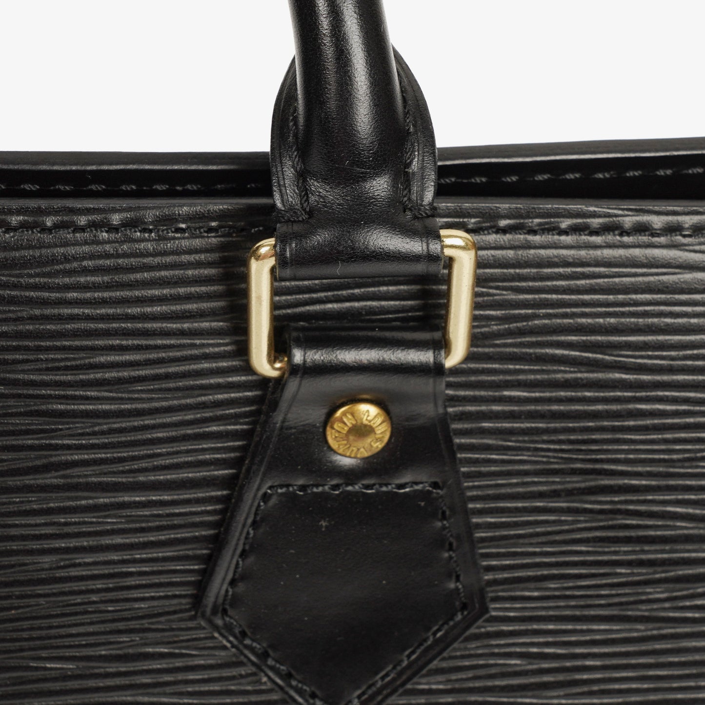 Louis Vuitton Sac Triangle Black EPI Leather Handbag