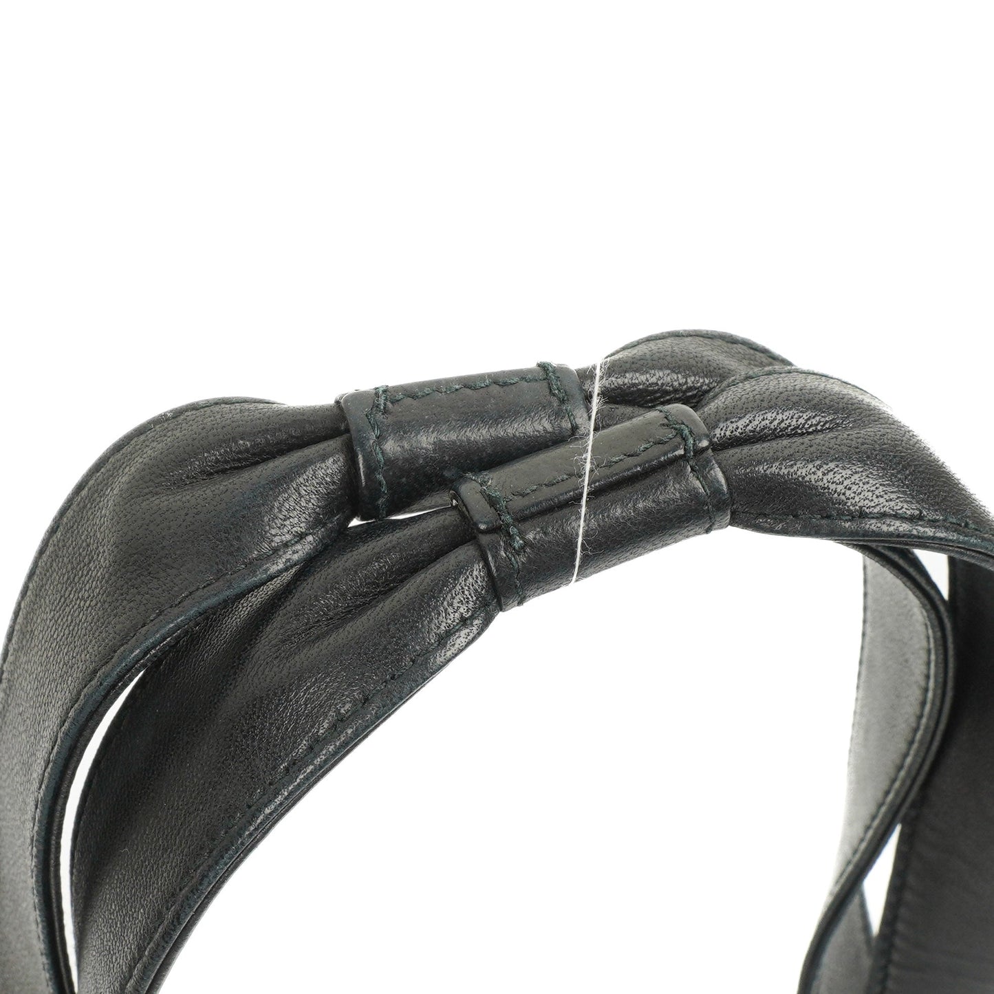 Chanel Black Leather Camellia Top Handle Bag