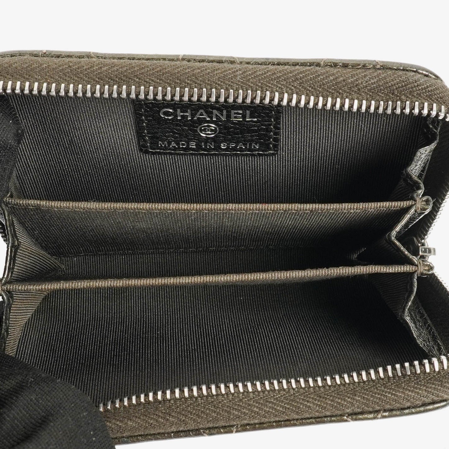 Chanel Quilted Caviar Leather O-Zip Coin Purse