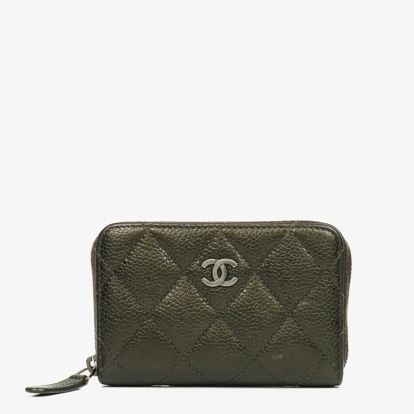 Chanel Quilted Caviar Leather O-Zip Coin Purse