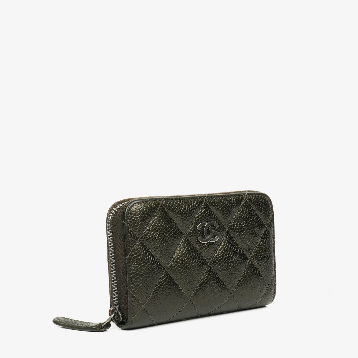 Chanel Quilted Caviar Leather O-Zip Coin Purse