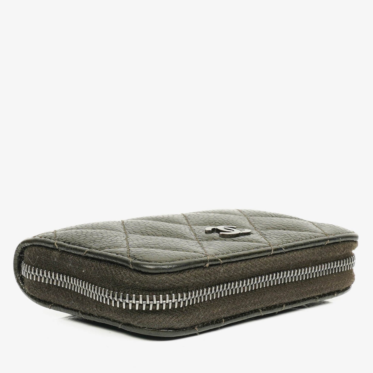 Chanel Quilted Caviar Leather O-Zip Coin Purse