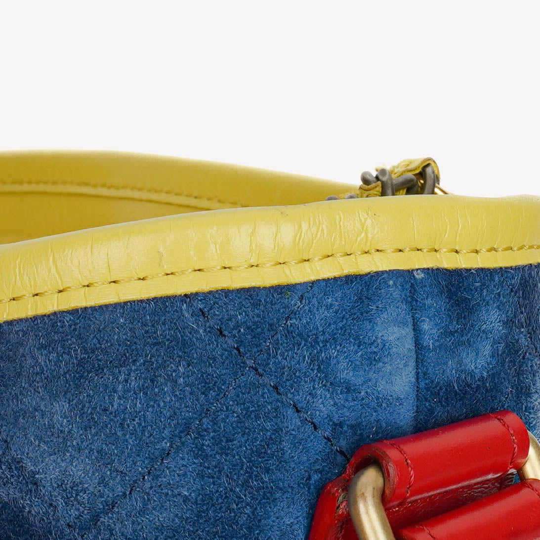 Chanel Multicolor Quilted Suede and Leather Medium Gabrielle Hobo Bag