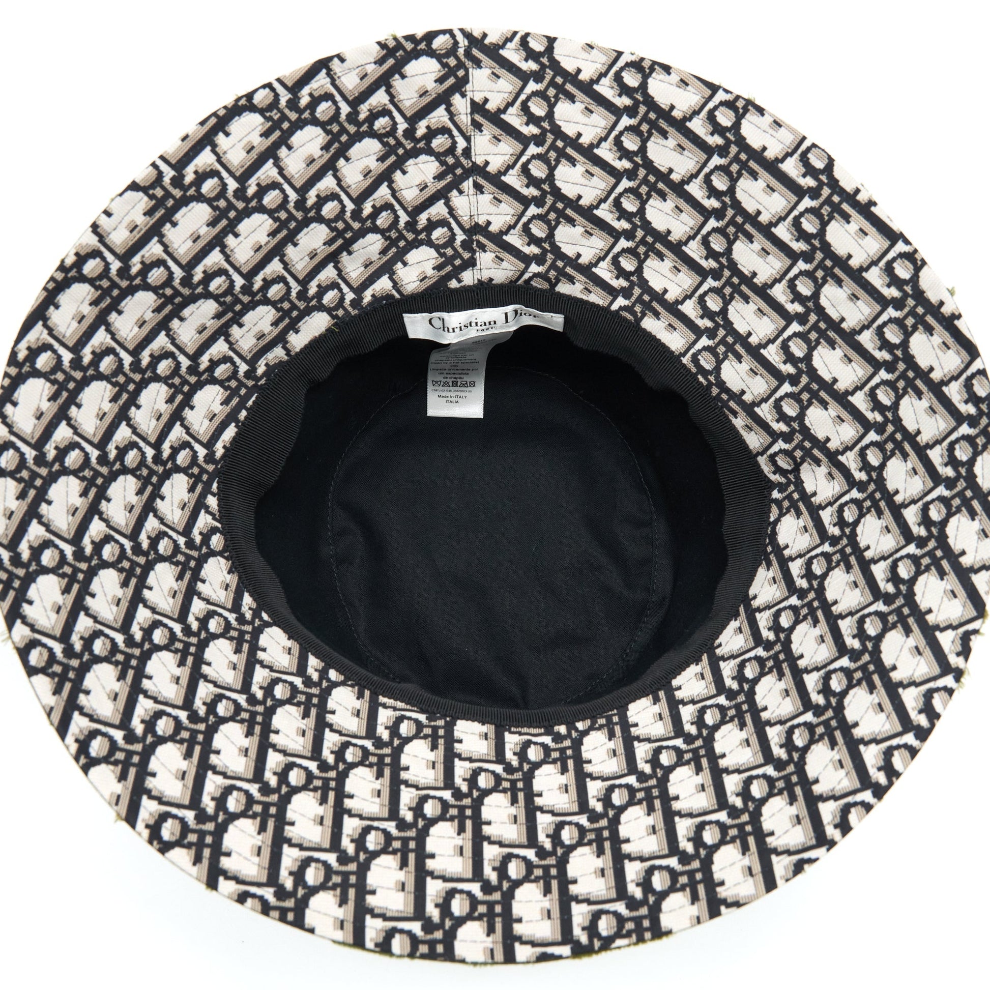 Dior Size 57 Camouflage Oblique Bucket Hat