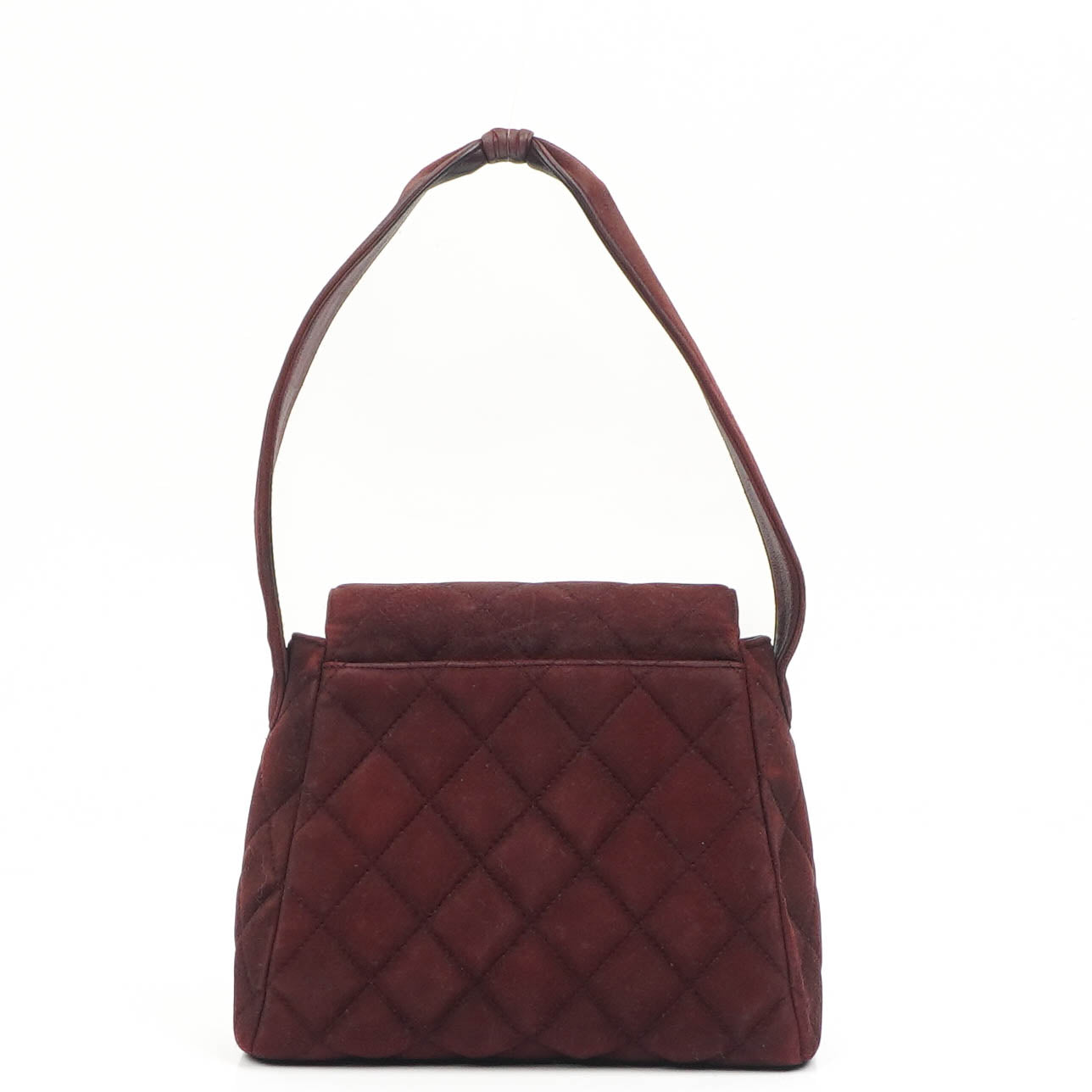 Chanel  Flap Quilted Burgundy Suede 24K Gold-Plated Hardware