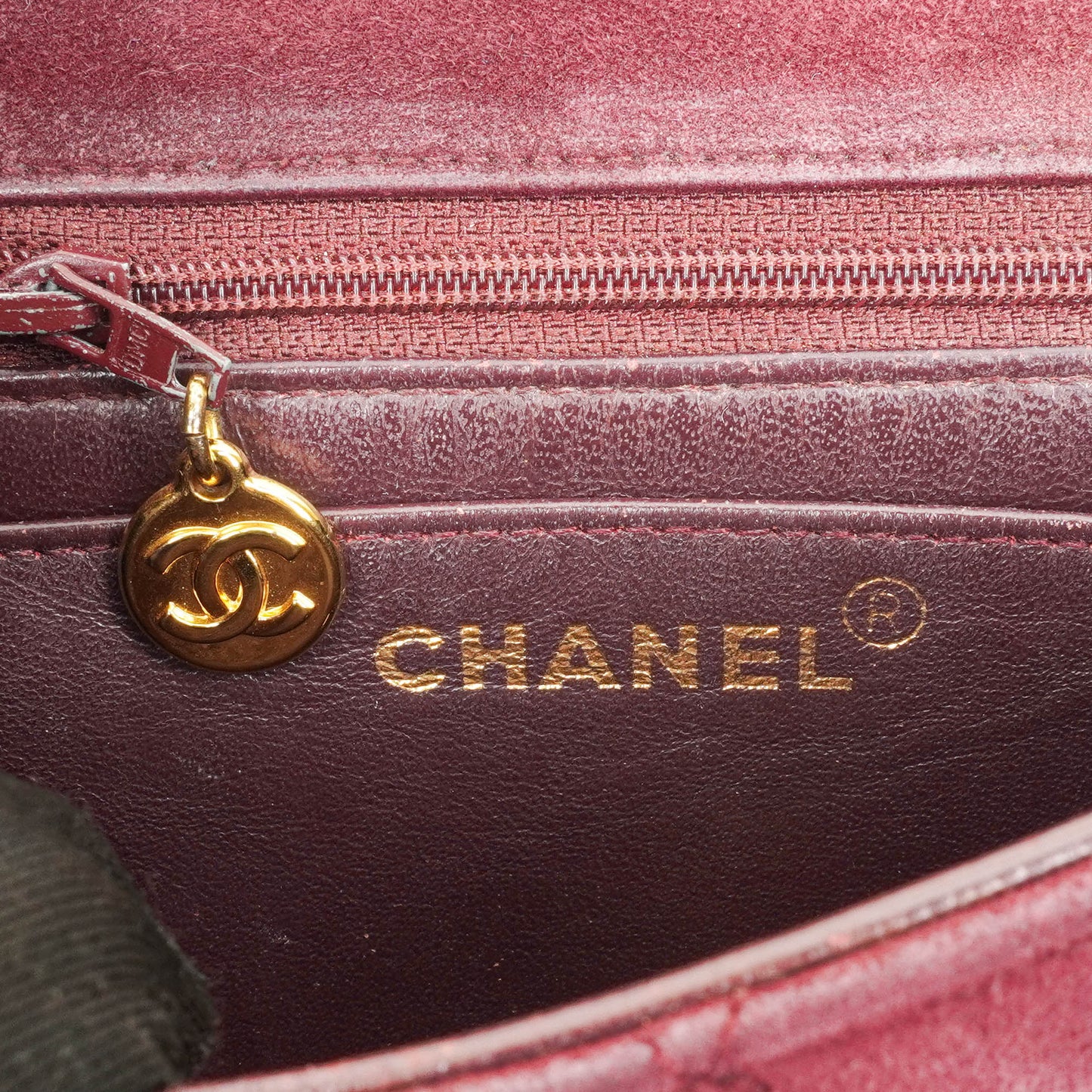 Chanel  Flap Quilted Burgundy Suede 24K Gold-Plated Hardware