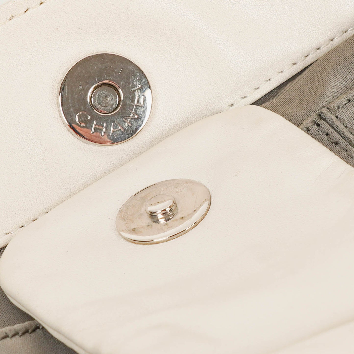 Chanel Crinkled Patent Modern White Plastic Chain Flap Bag