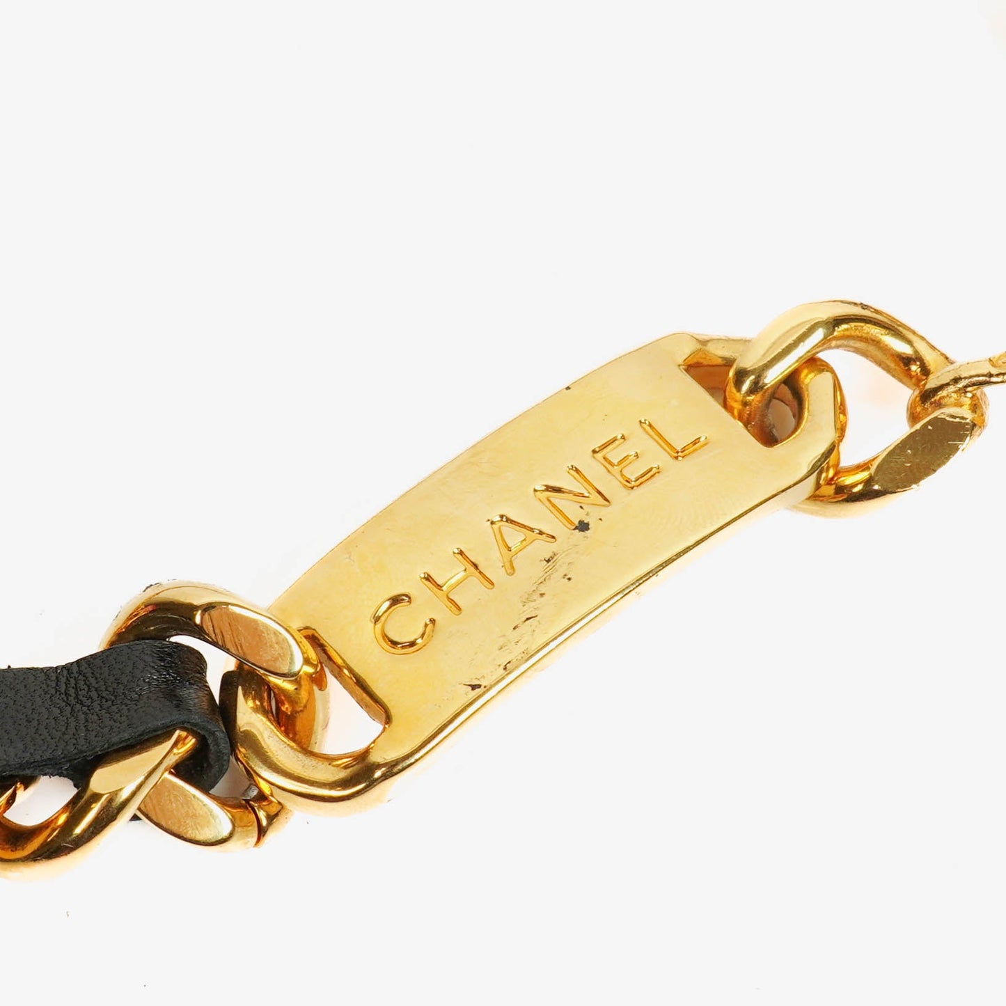Chanel Coco Mark Leather Chain Belt