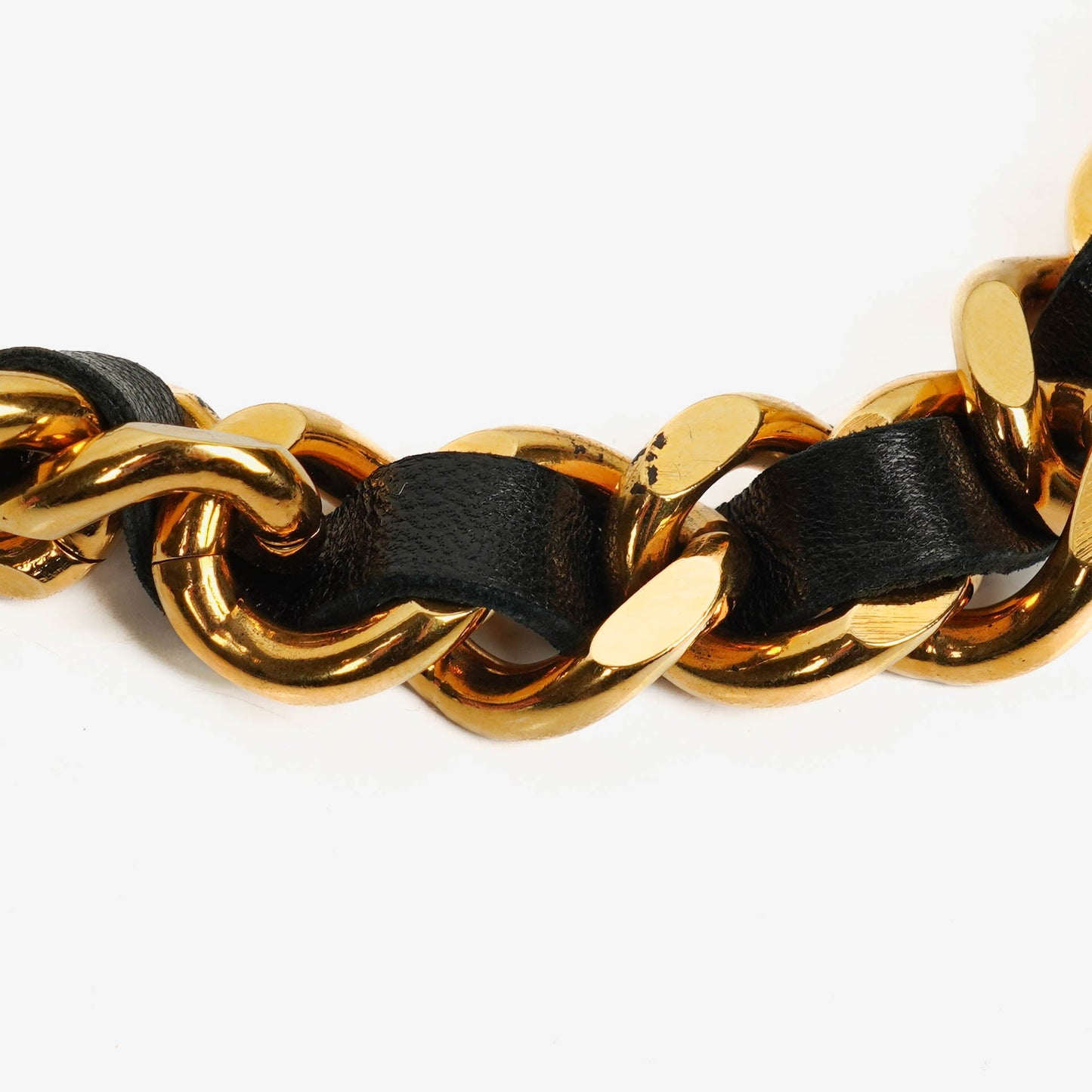 Chanel Coco Mark Leather Chain Belt
