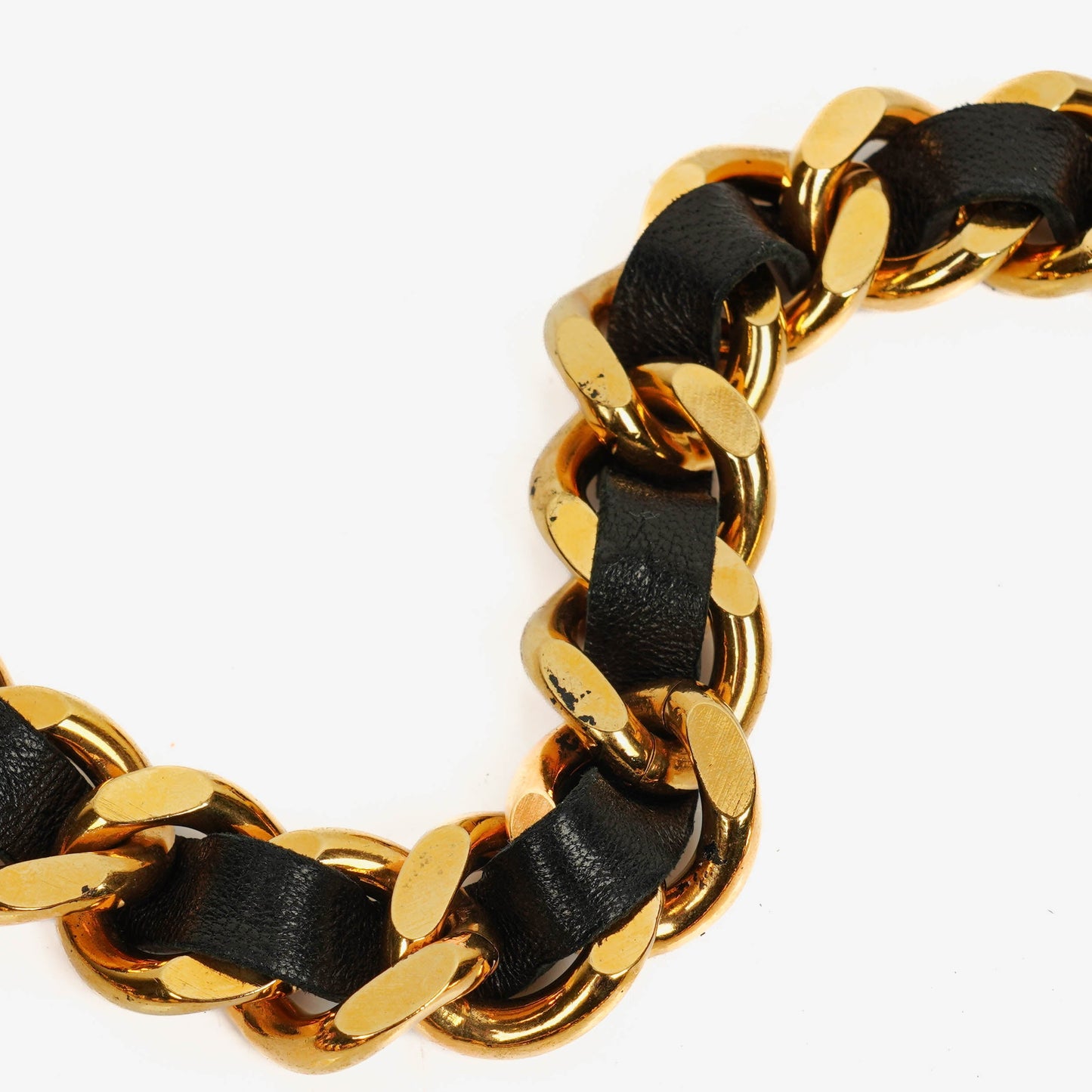 Chanel Coco Mark Leather Chain Belt
