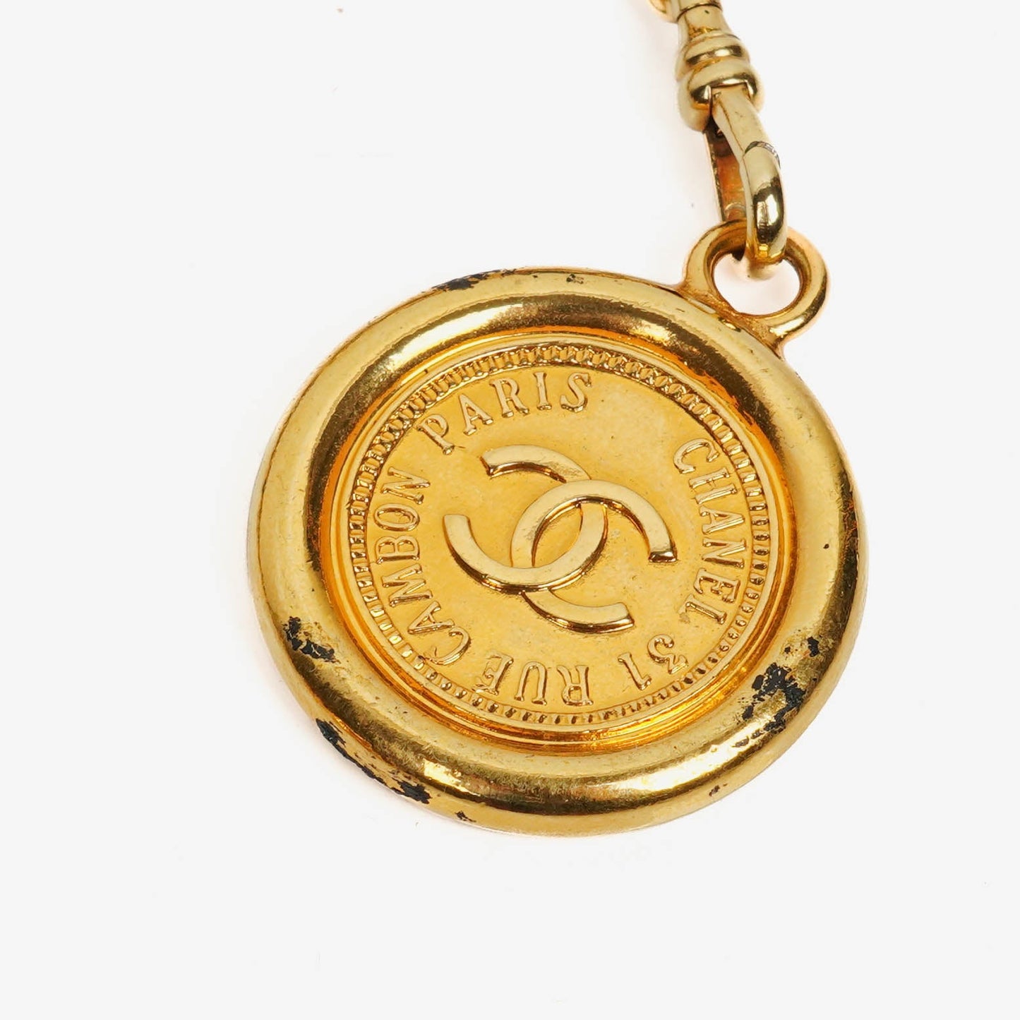 Chanel Coco Mark Leather Chain Belt
