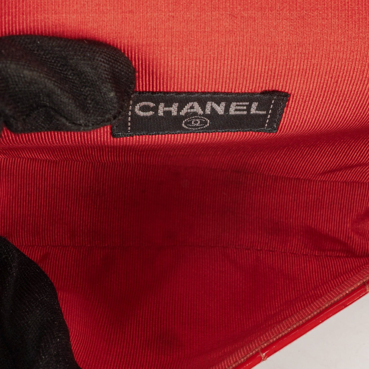 Chanel Red Patent Leather Chocolate Bar Waist Bag