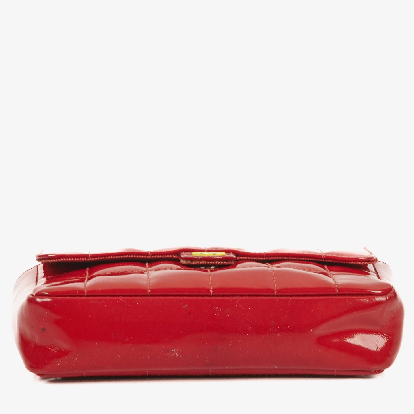 Chanel Red Patent Leather Chocolate Bar Waist Bag