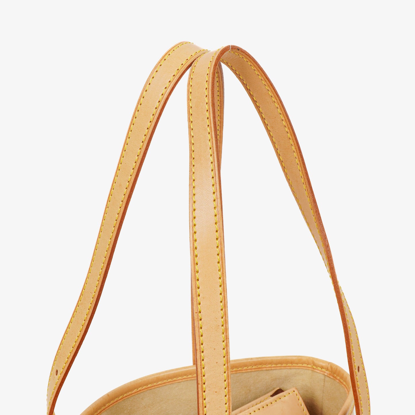 Louis Vuitton Neutral Vachetta Petit Bucket