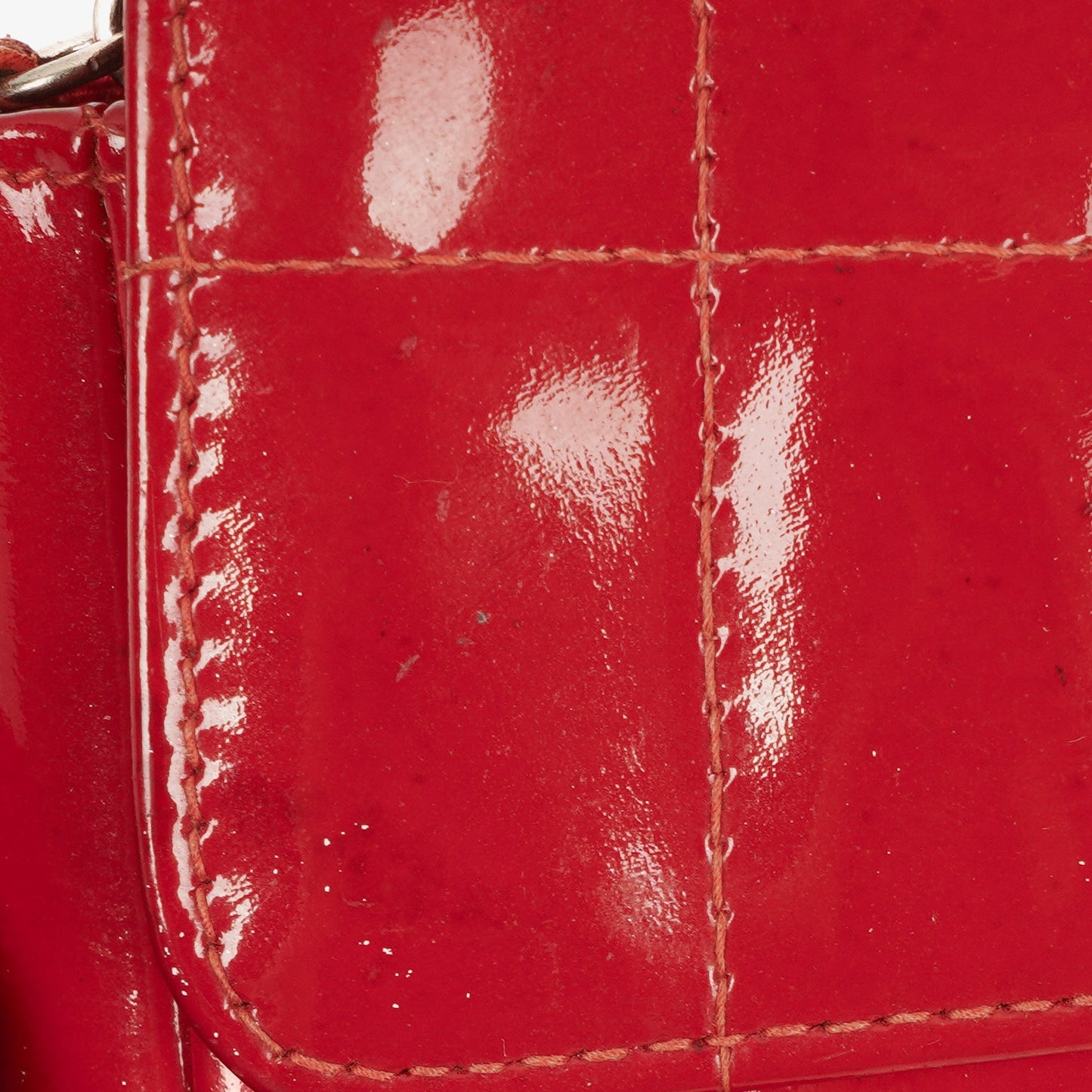 Chanel Red Patent Leather Chocolate Bar Waist Bag