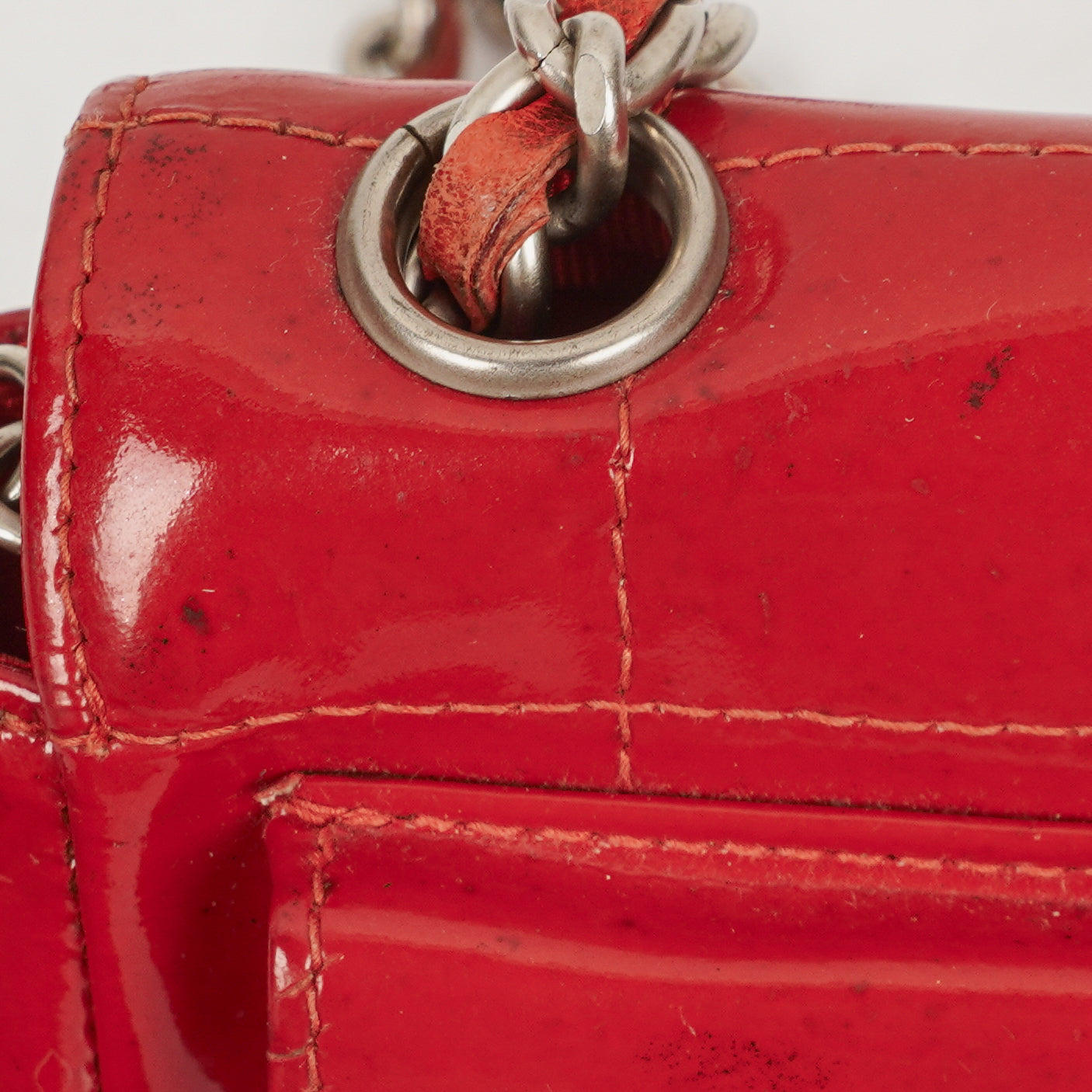 Chanel Red Patent Leather Chocolate Bar Waist Bag