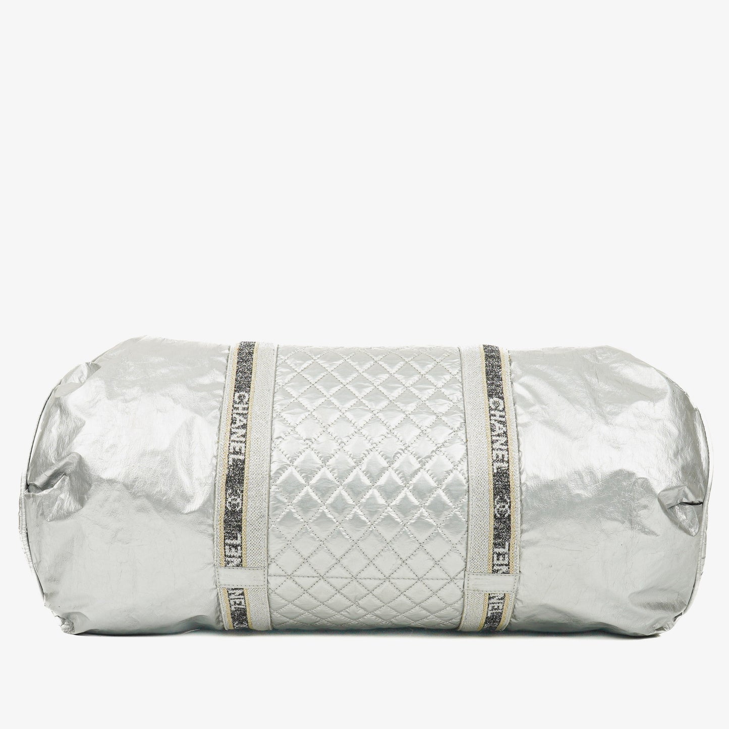 Chanel Metallic Quilted Nylon Boston Bag