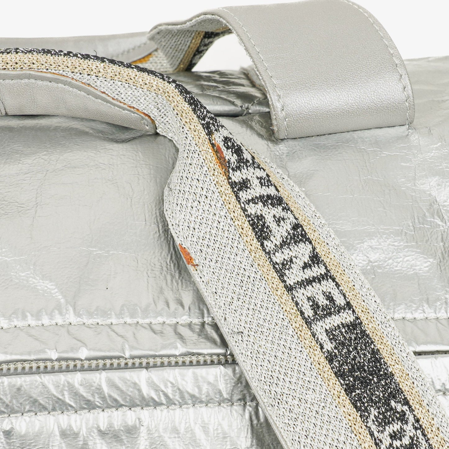 Chanel Metallic Quilted Nylon Boston Bag