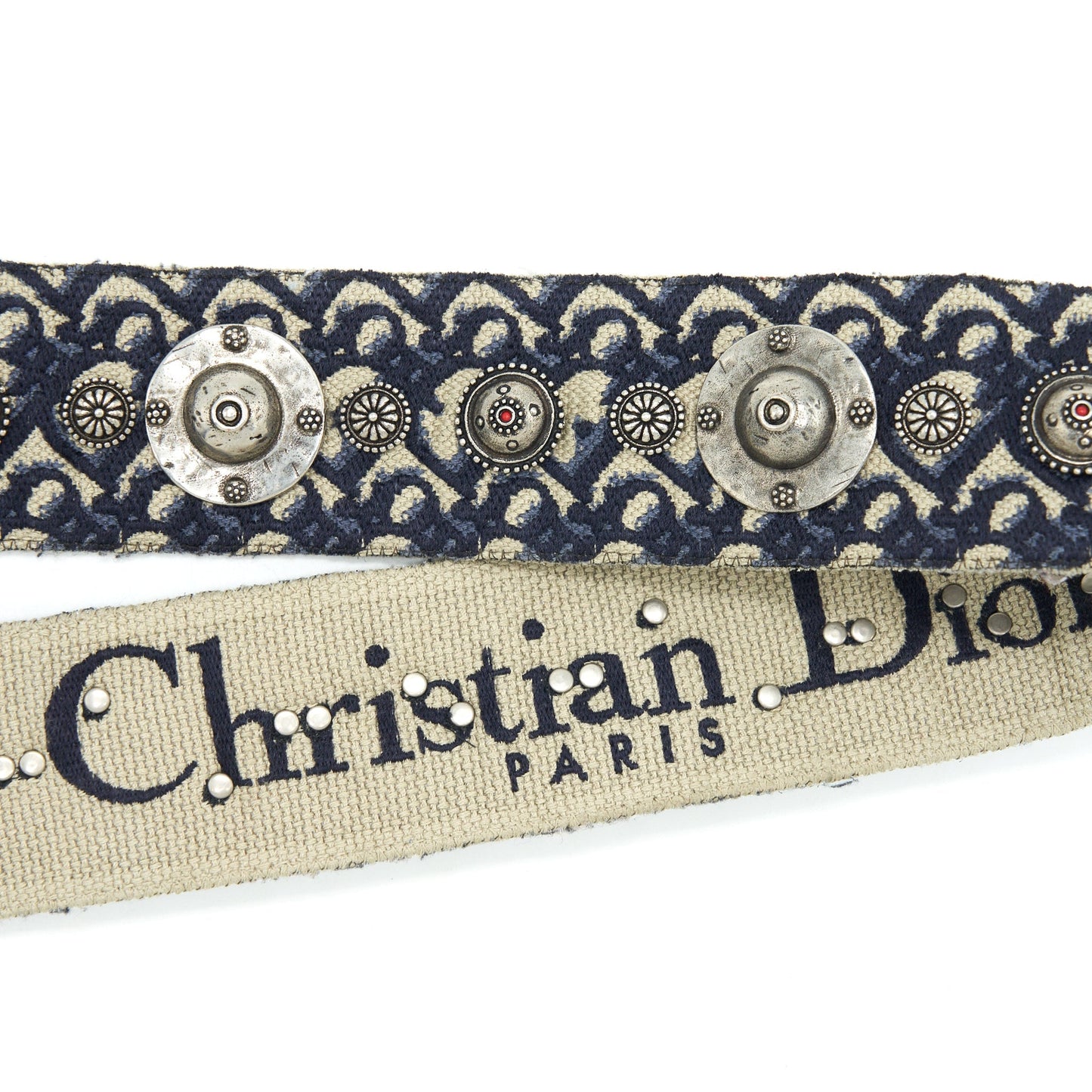 Dior Wide Shoulder Strap Blue Oblique
