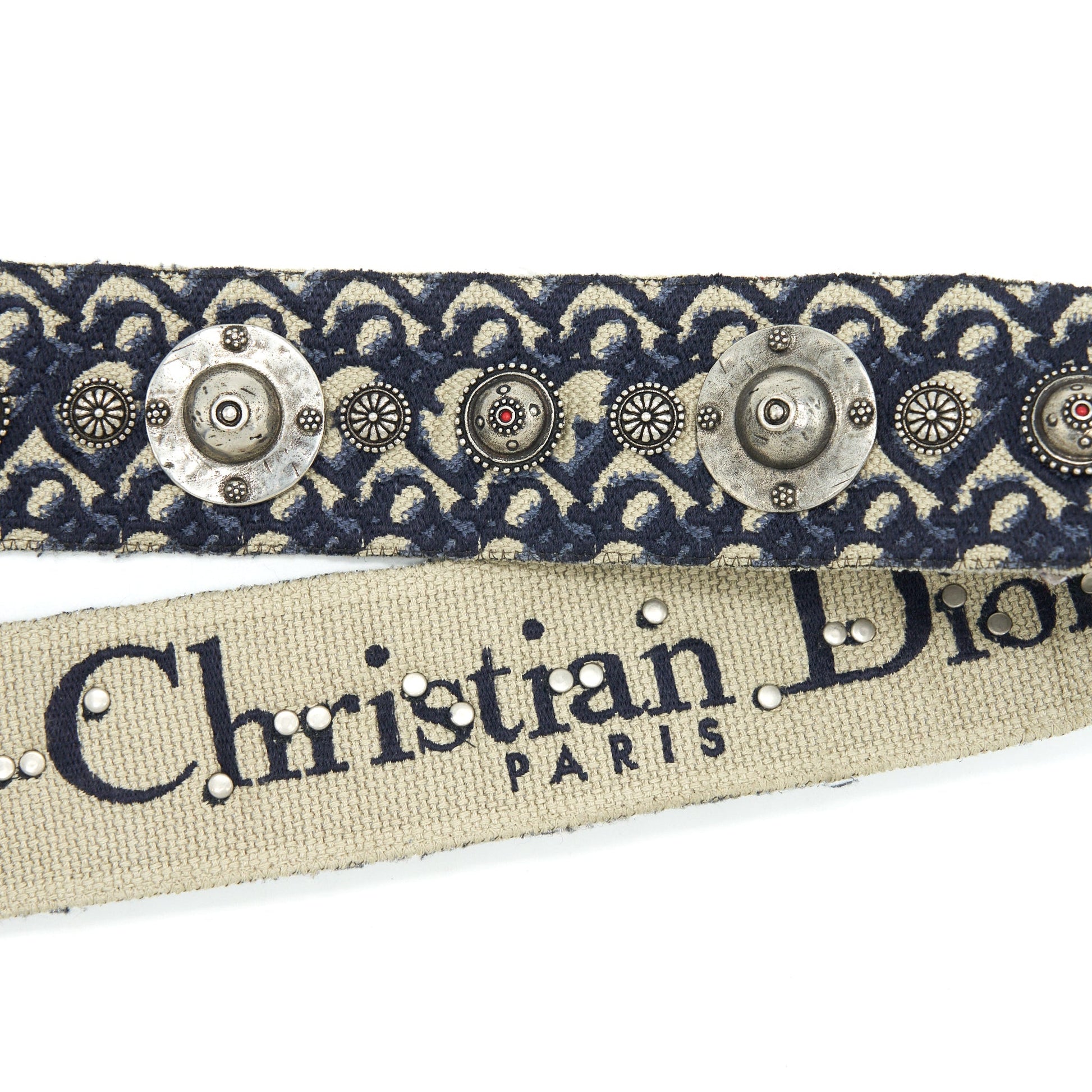 Dior Wide Shoulder Strap Blue Oblique