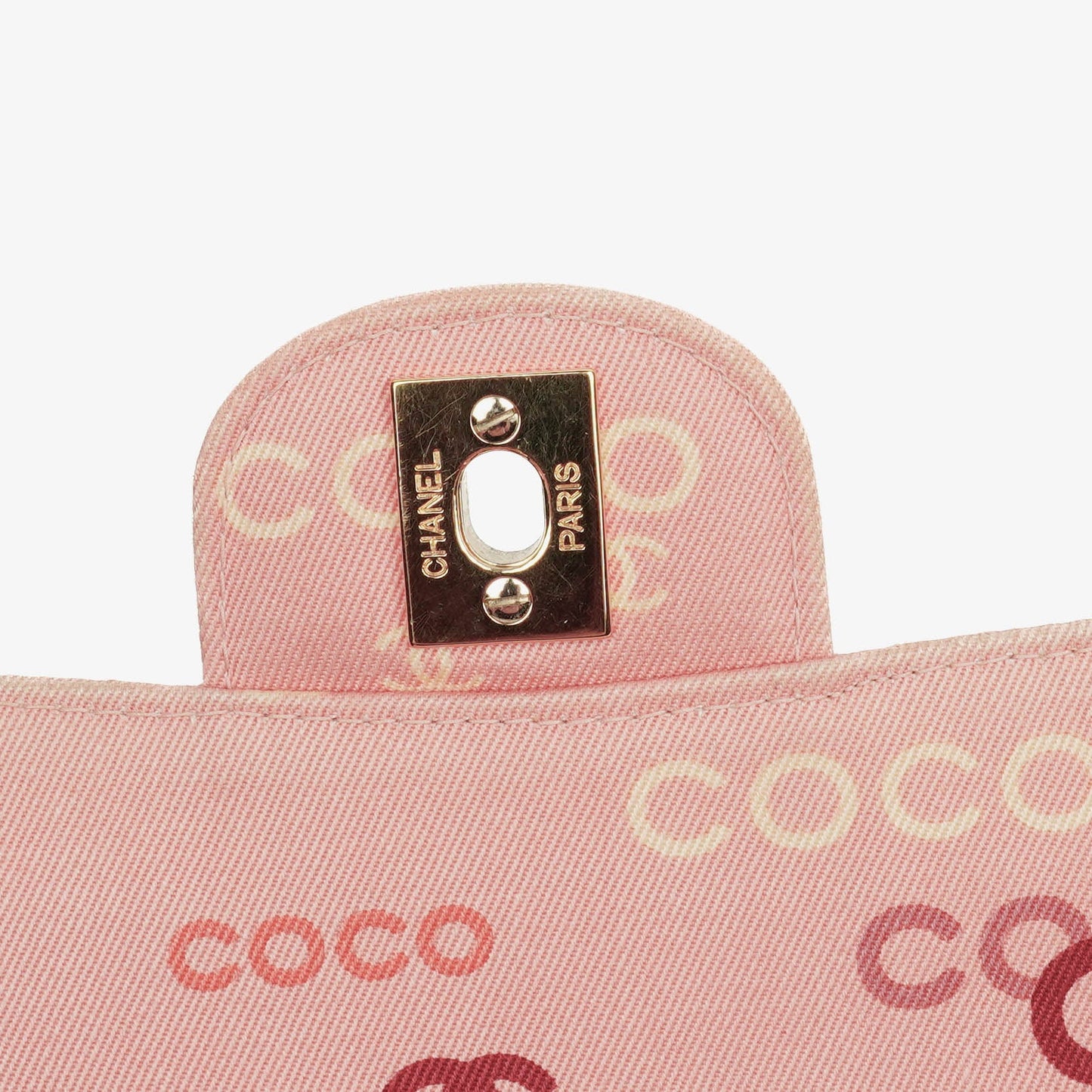 Chanel COCO Print Medium Classic Double Flap Flap Bag 24K Gold-Plated Hardware