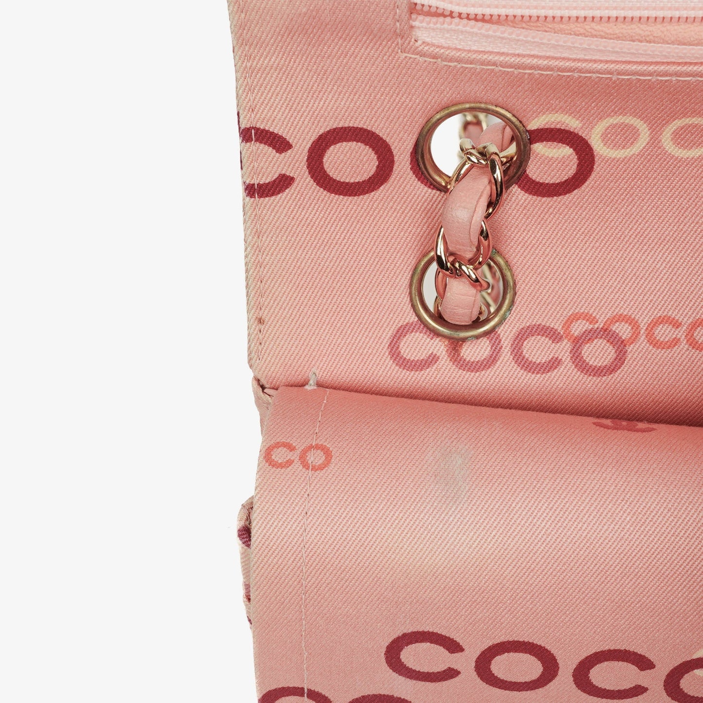 Chanel COCO Print Medium Classic Double Flap Flap Bag 24K Gold-Plated Hardware