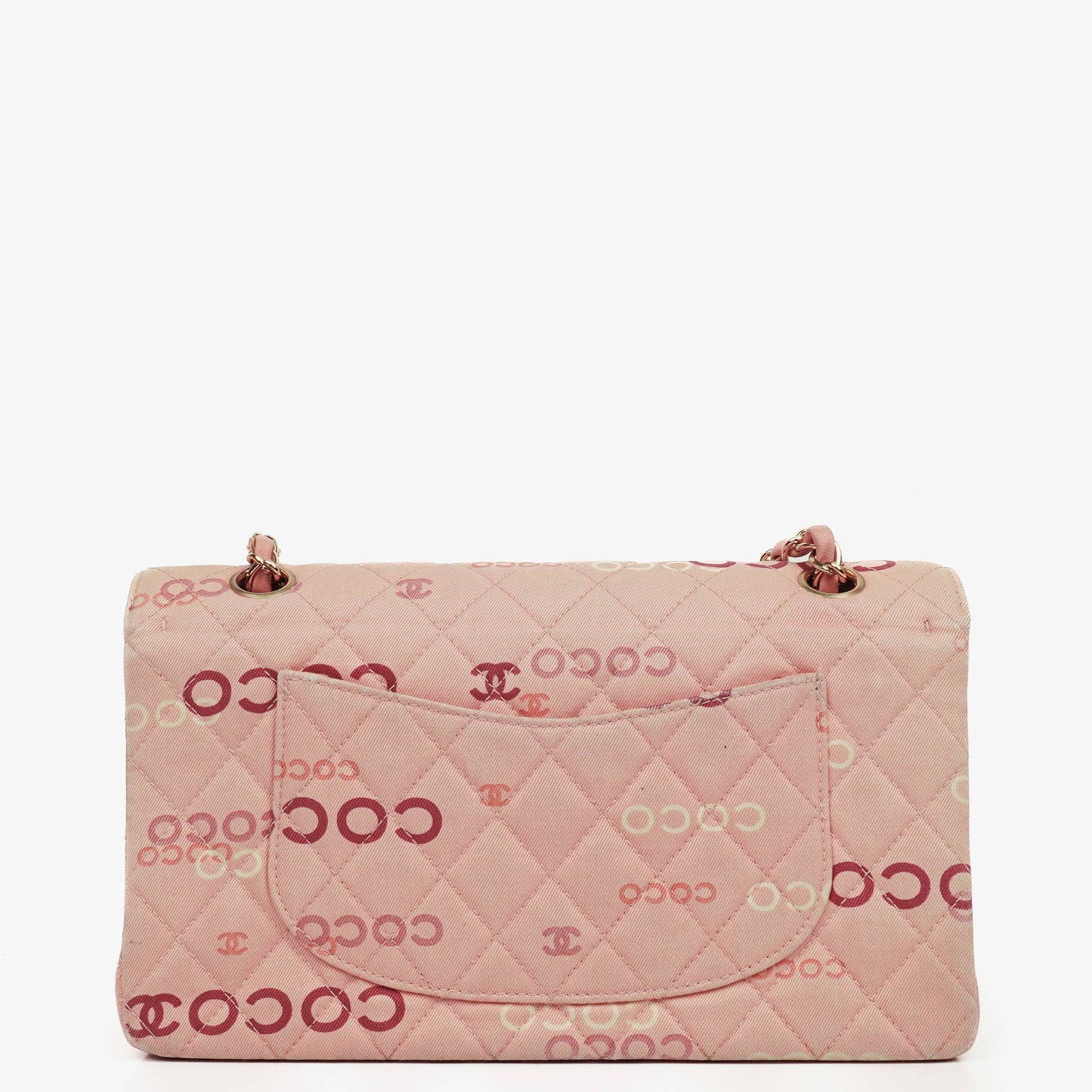 Chanel COCO Print Medium Classic Double Flap Flap Bag 24K Gold-Plated Hardware