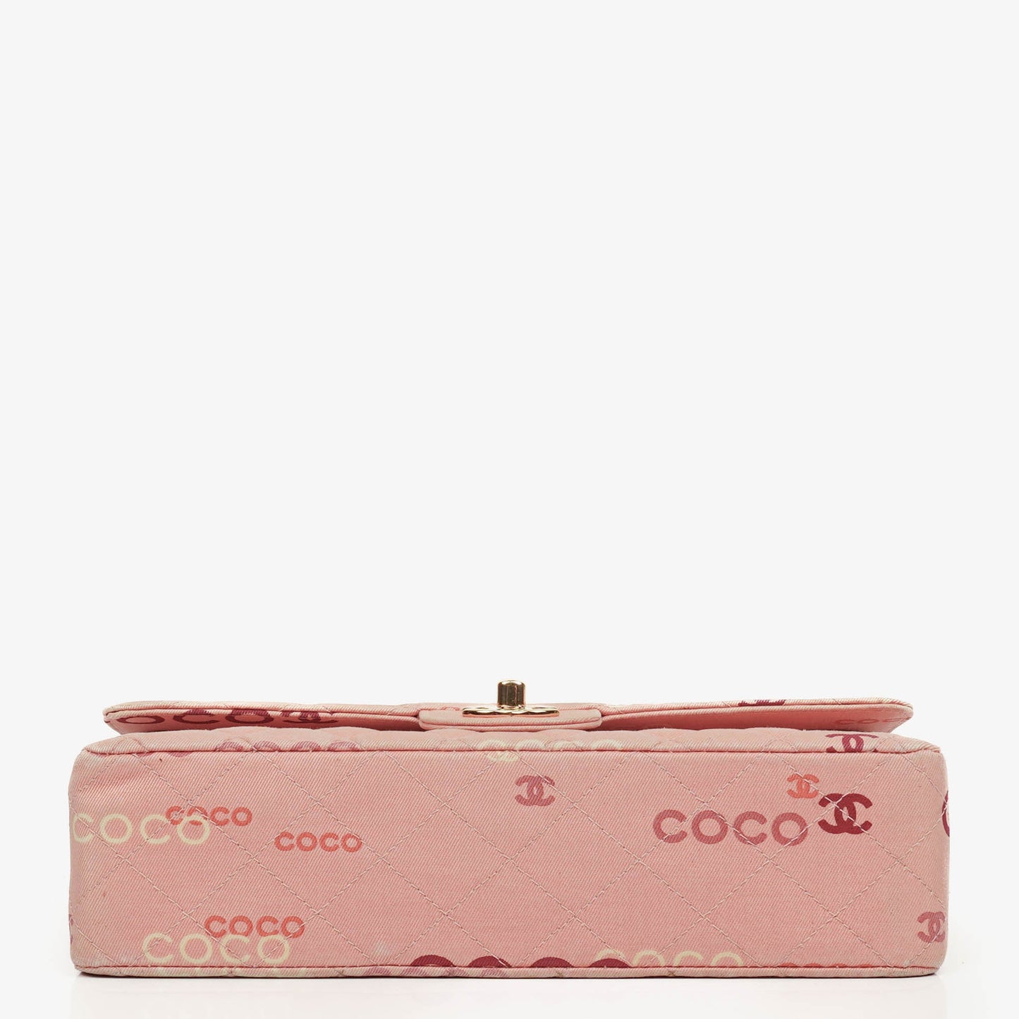 Chanel COCO Print Medium Classic Double Flap Flap Bag 24K Gold-Plated Hardware