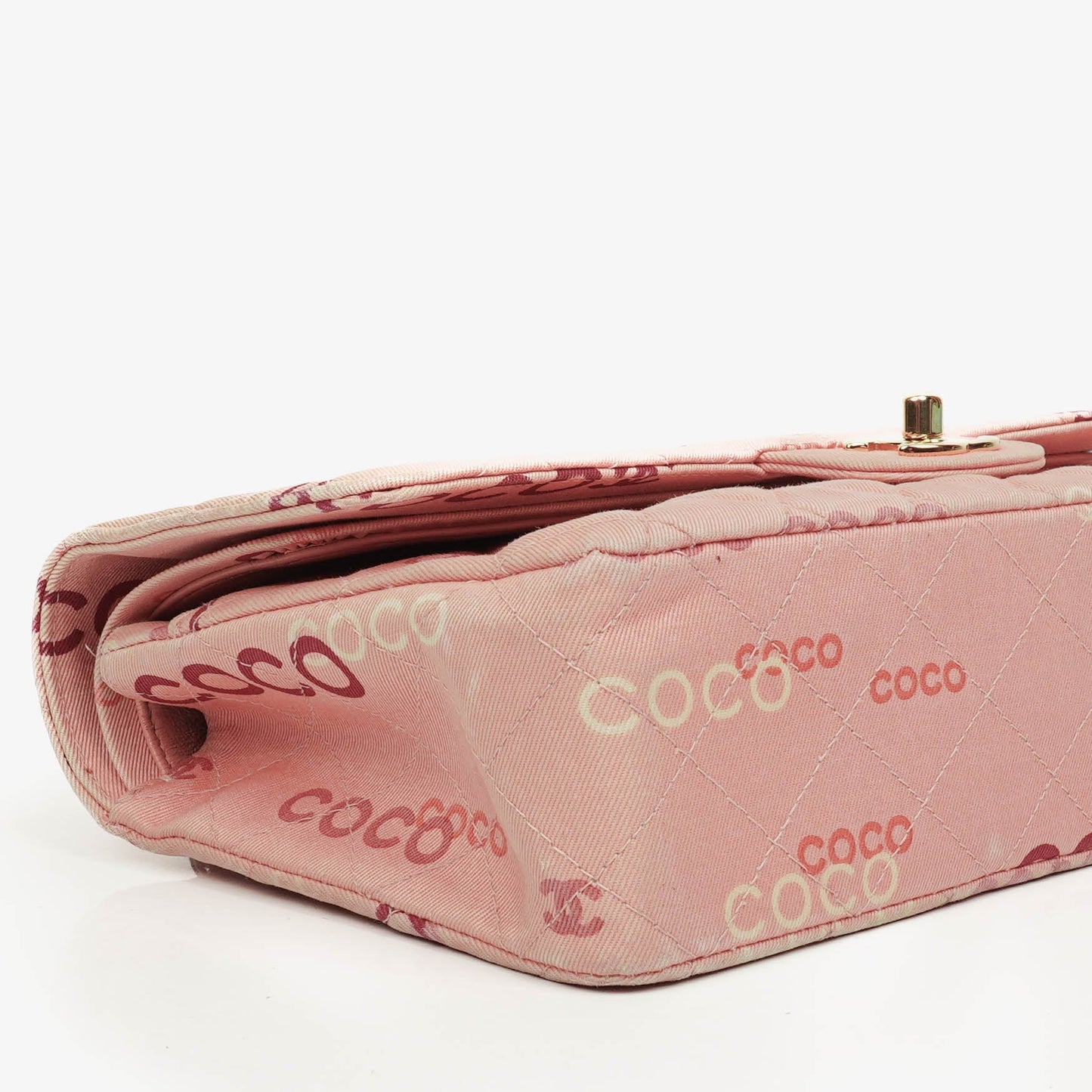 Chanel COCO Print Medium Classic Double Flap Flap Bag 24K Gold-Plated Hardware