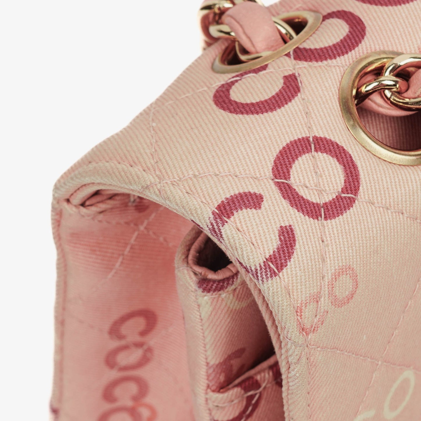 Chanel COCO Print Medium Classic Double Flap Flap Bag 24K Gold-Plated Hardware