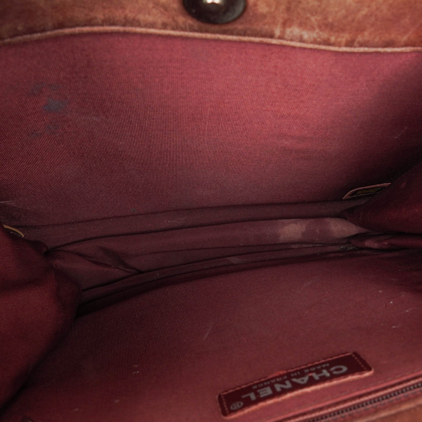 Chanel Patent Leather Chocolate Bar Quilted Tote