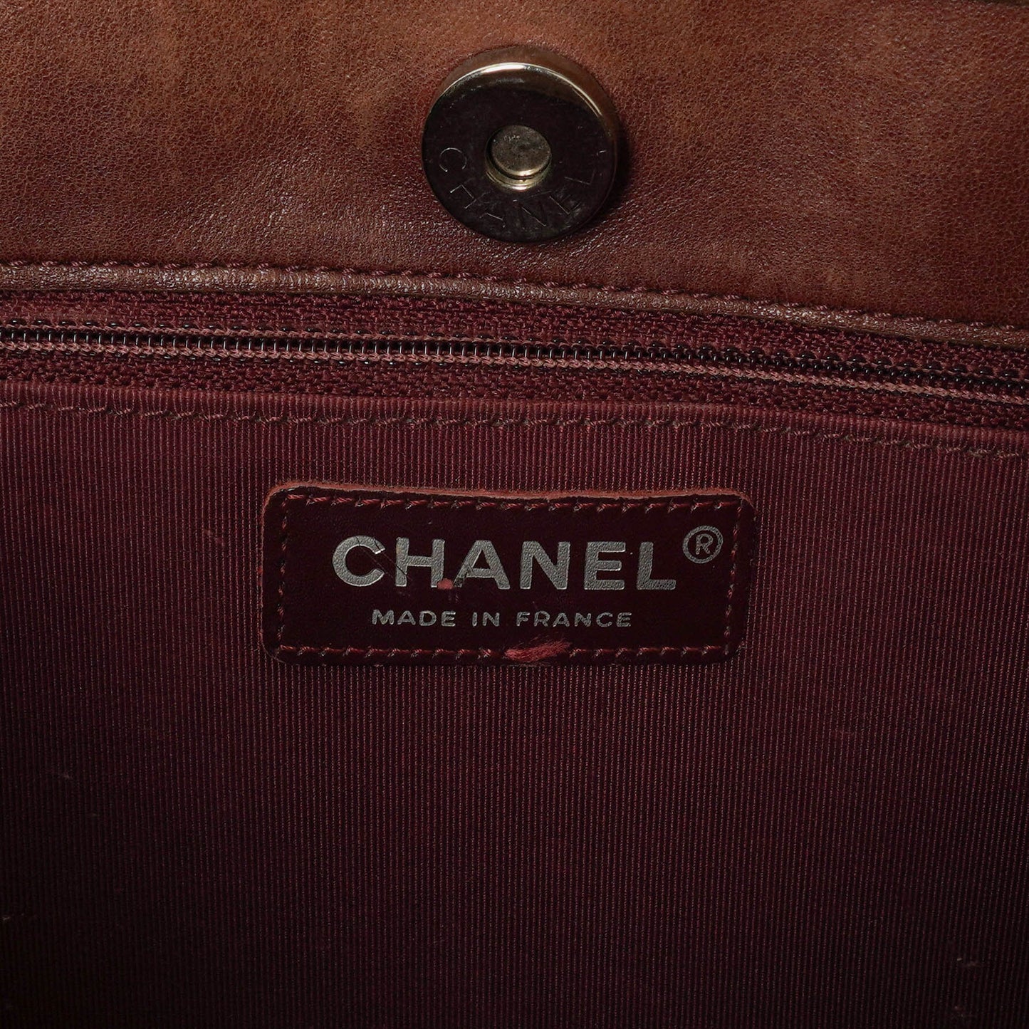 Chanel Patent Leather Chocolate Bar Quilted Tote