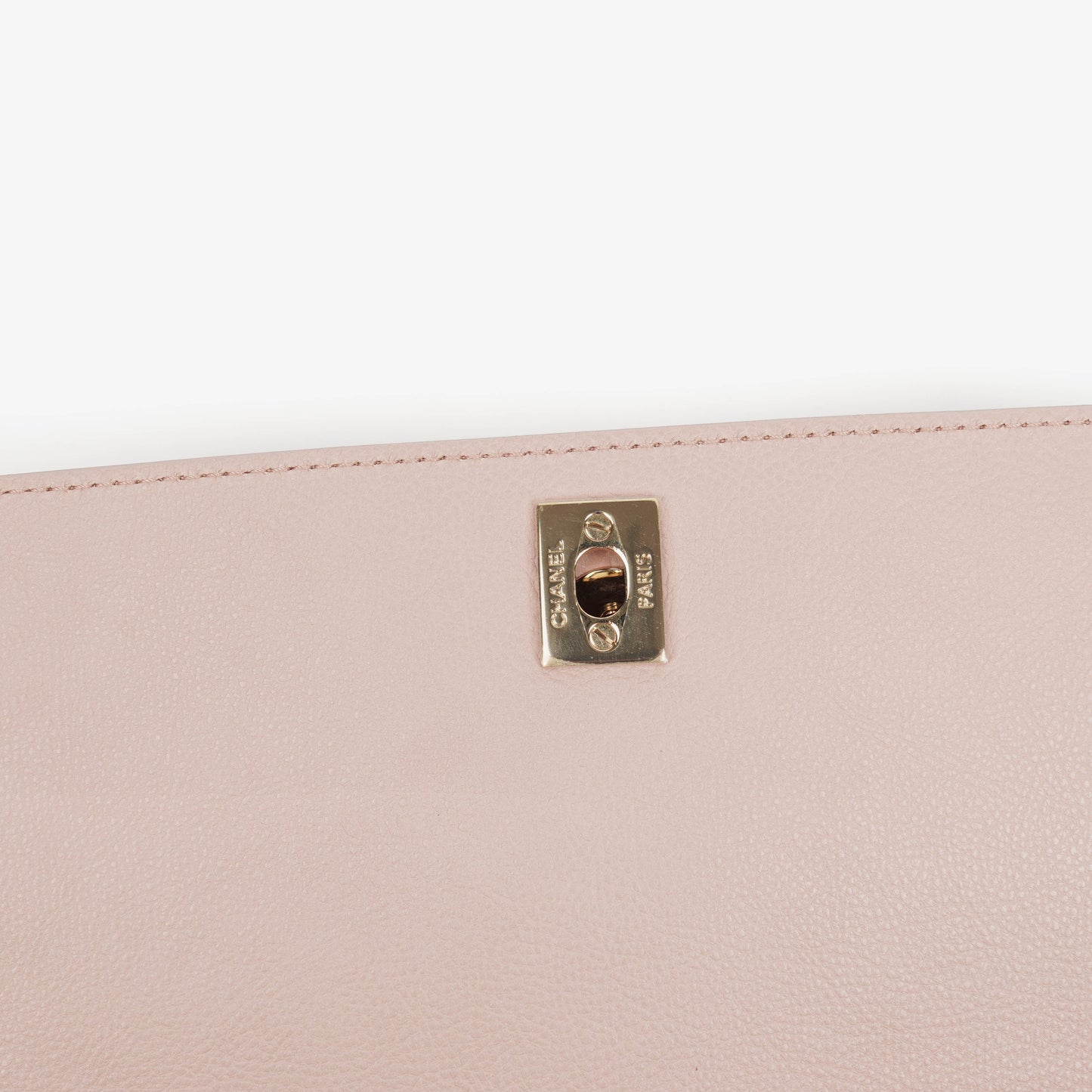 Chanel Light Pink Quilted Lambskin Flap Bag Champaigne Gold - Tone Hardware
