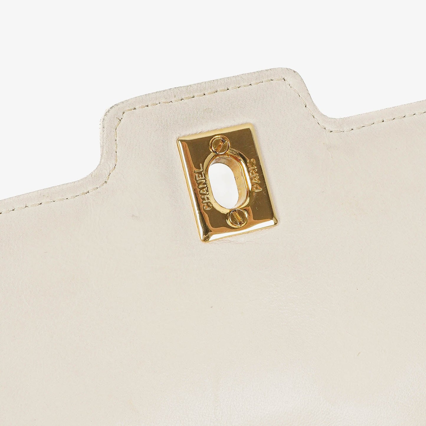 Chanel Diana White Quilted Lambskin  Small Flap Bag With 24K Gold-Plated Hardware