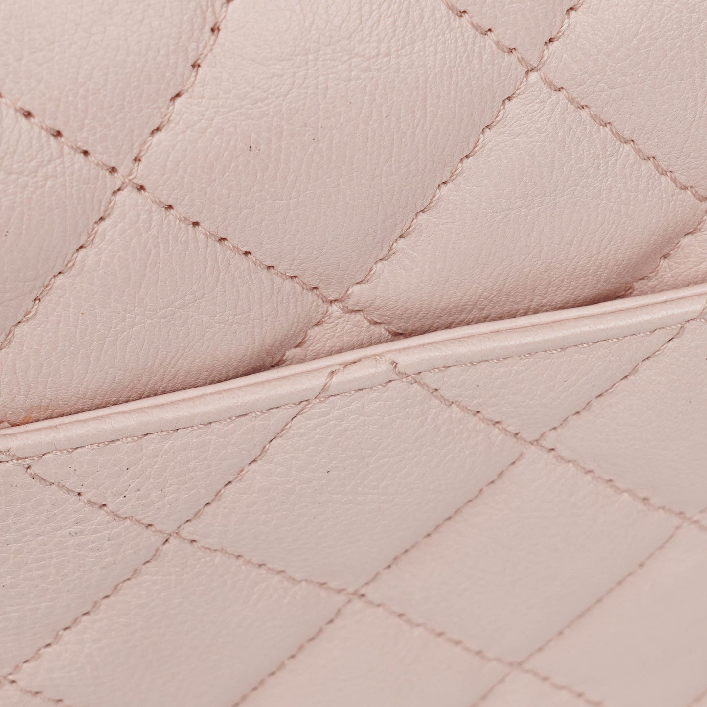 Chanel Light Pink Quilted Lambskin Flap Bag Champaigne Gold - Tone Hardware